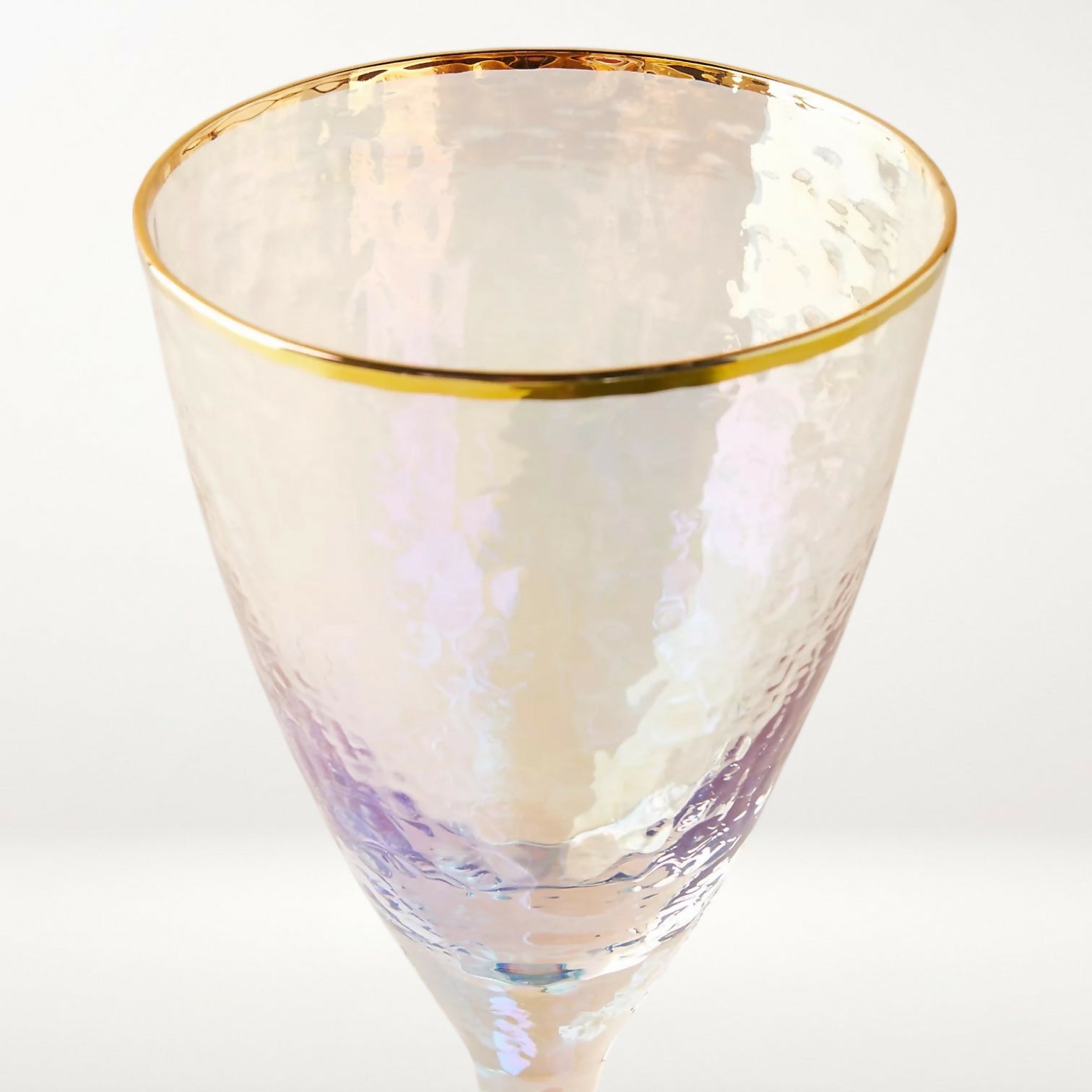 Anthropologie Zaza Lustered Wine & Champagne Glasses | Set of 2 | Excellent Condition