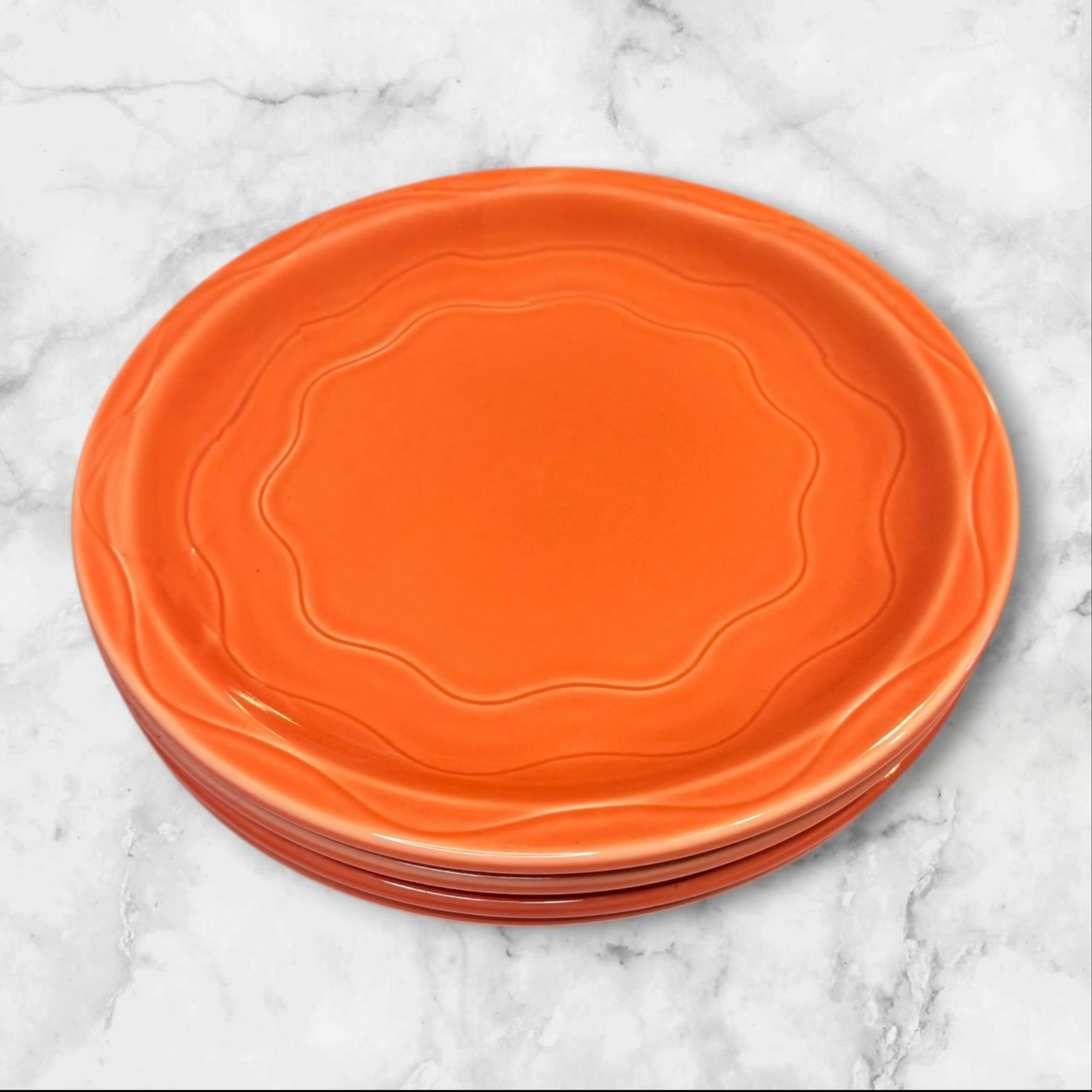 Syracuse Cantina Red Cayenne Dinner Plates | Set of 4 | Excellent Condition