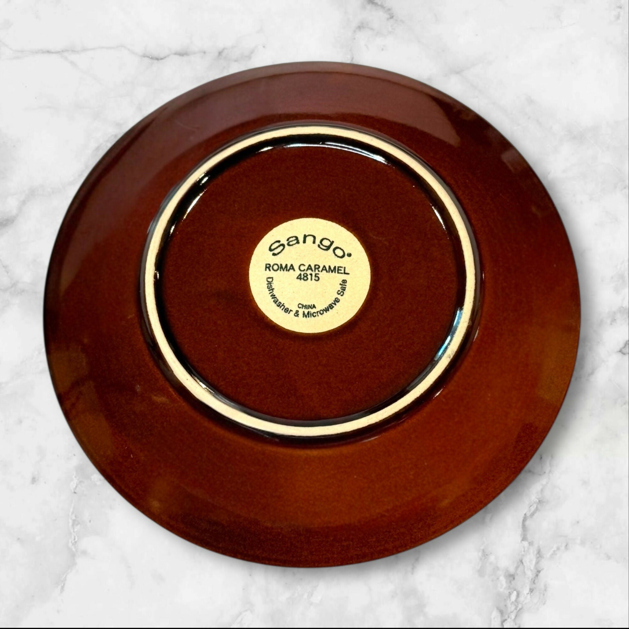 Sango Roma Caramel Dinner & Salad Plates | Set of 8 | Excellent Condition