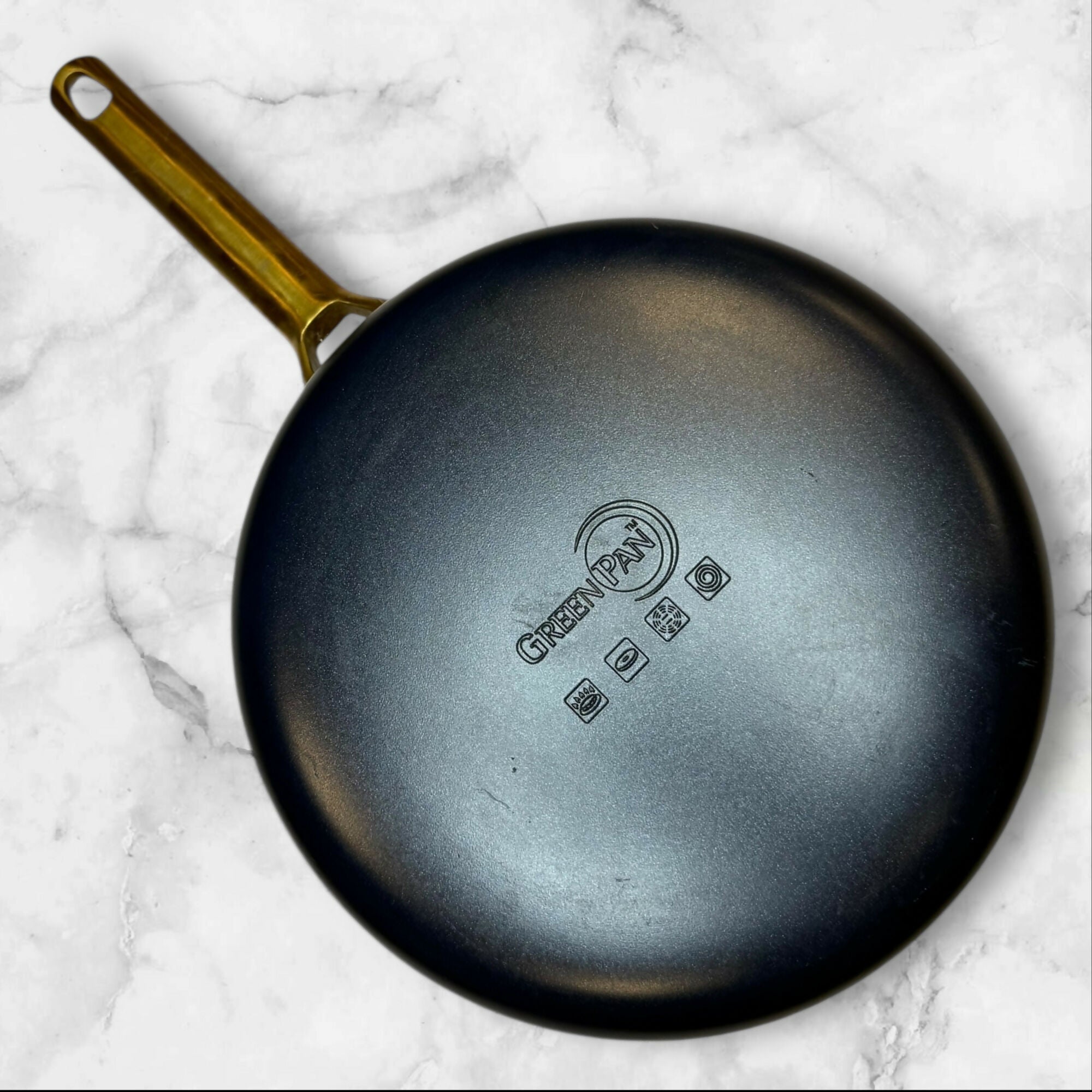 GreenPan Padova Reserve Blue Fry Pan with Lid | Ceramic Nonstick | Great Condition (79 characters)