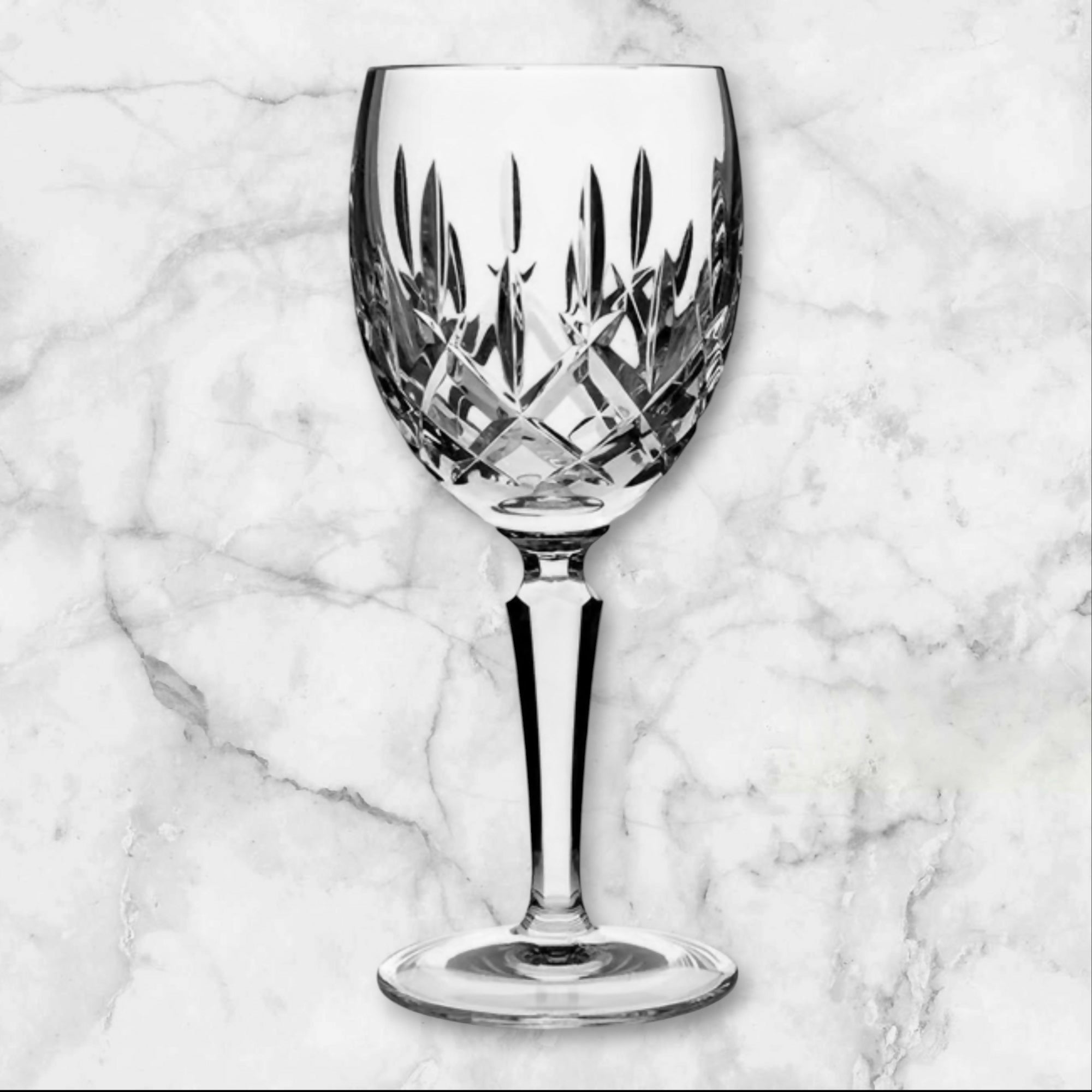 Gorham Crystal Lady Anne Water Goblets | Set of 2 | West Germany Crystal