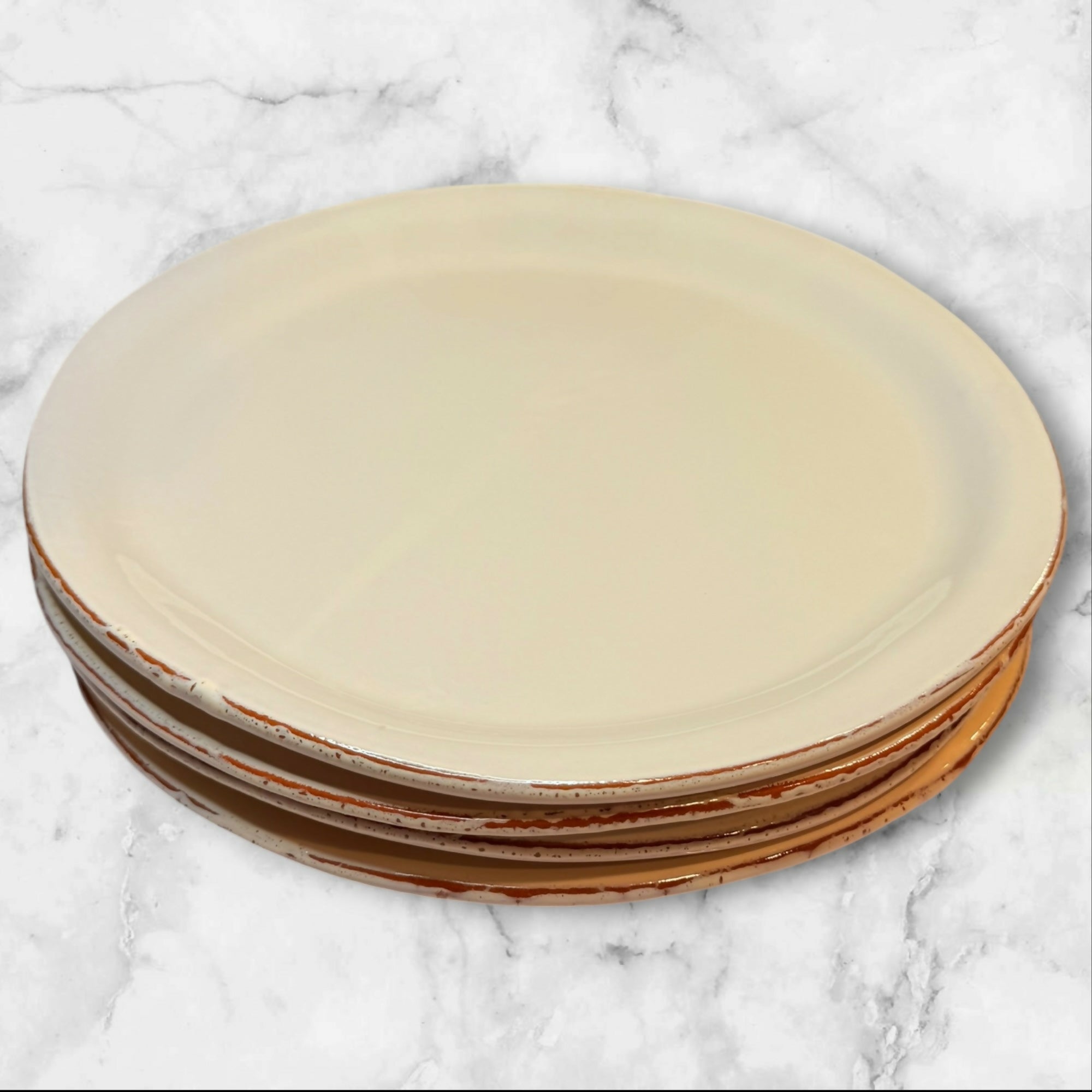 Vietri Italian Terracotta Rim Dinner Plates | Set of 3 | Excellent Condition