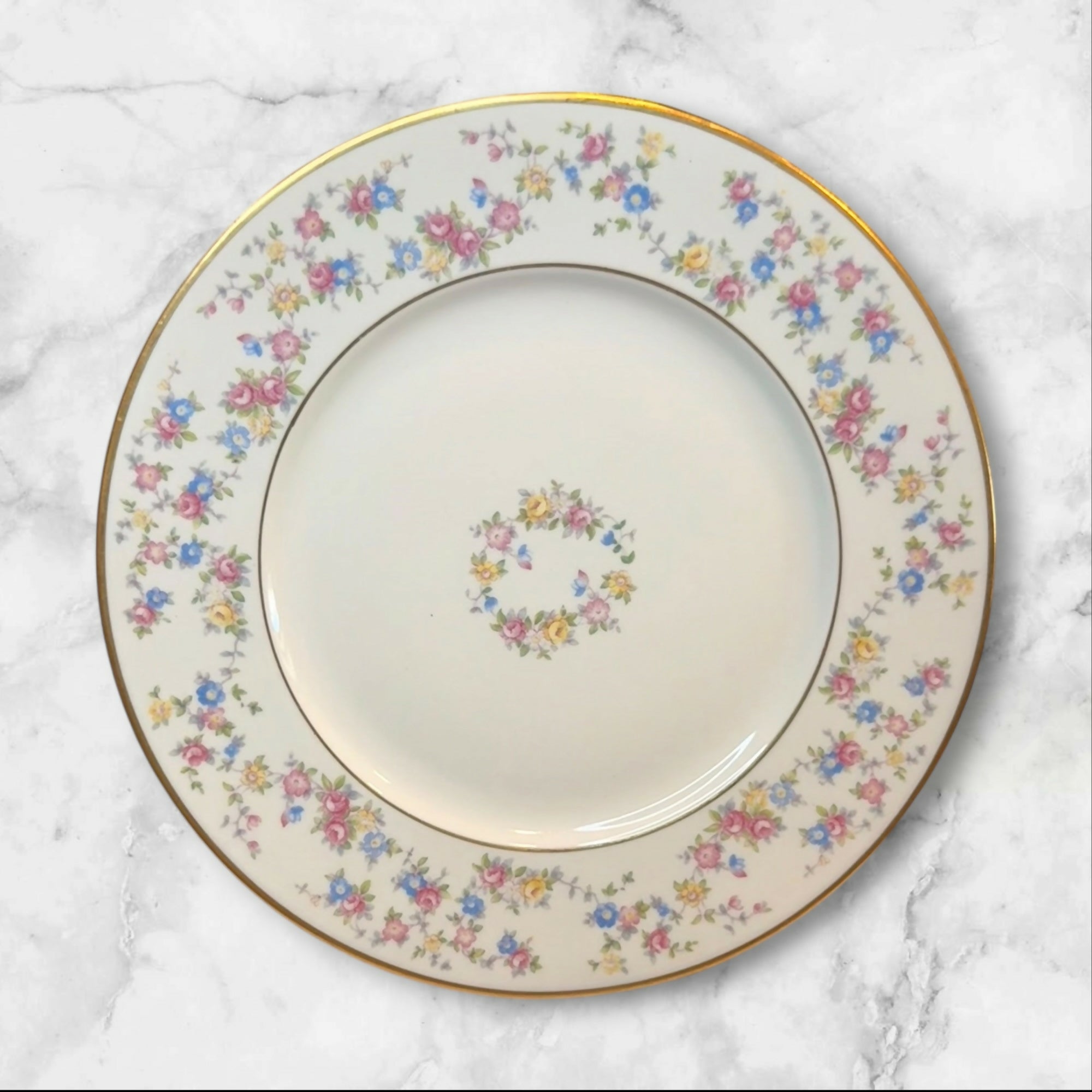Lamberton Reverie Bread & Butter Plates Set of 7 | Floral | Excellent