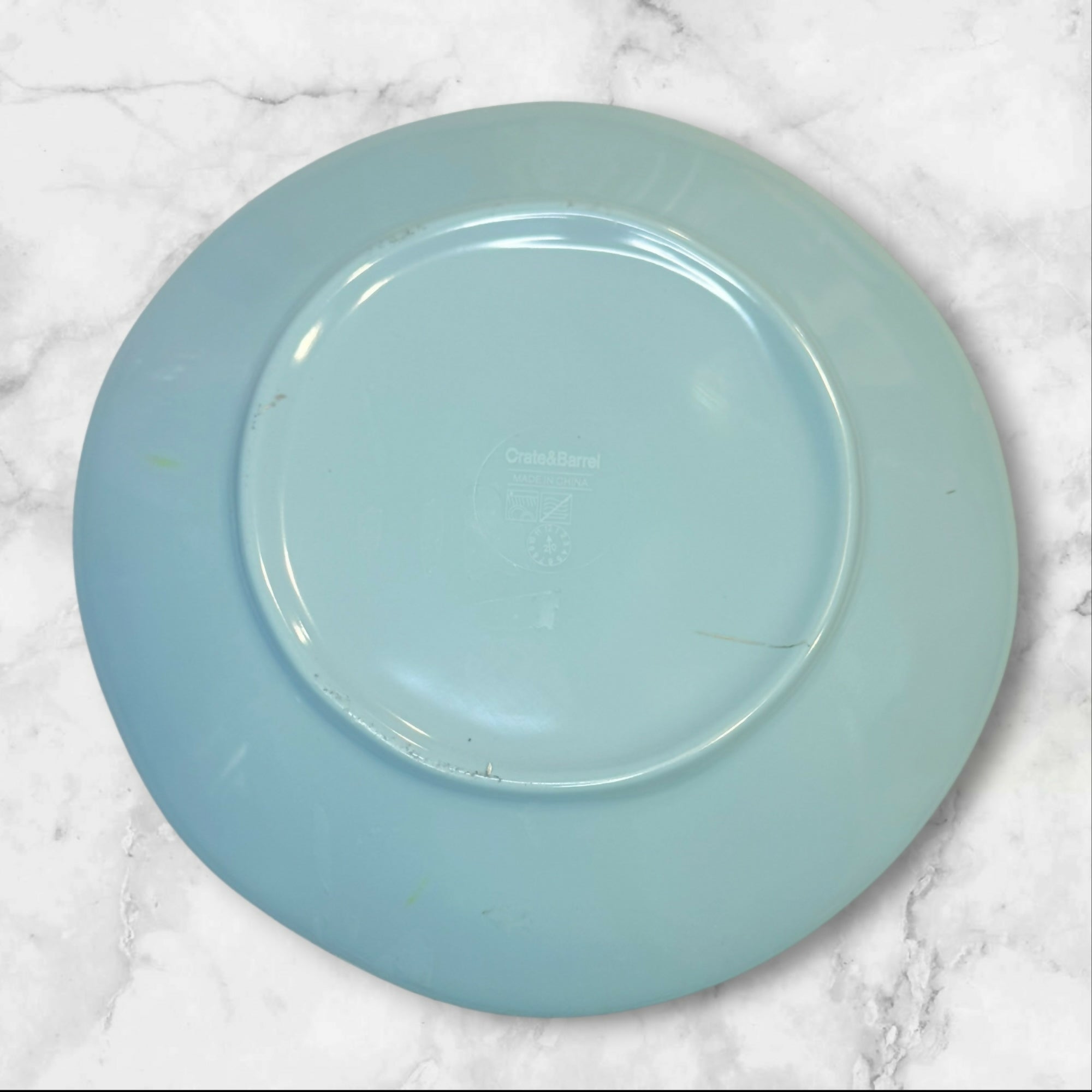 Crate & Barrel Marin Blue Salad Plates Set of 6 | Gently Used Condition