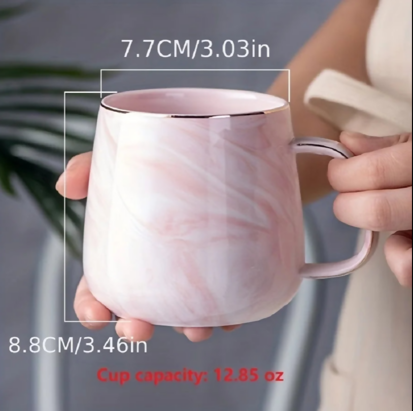 ANYGLEAM Coffee Mug Nordic Style Marble Pattern Cup Drinkware