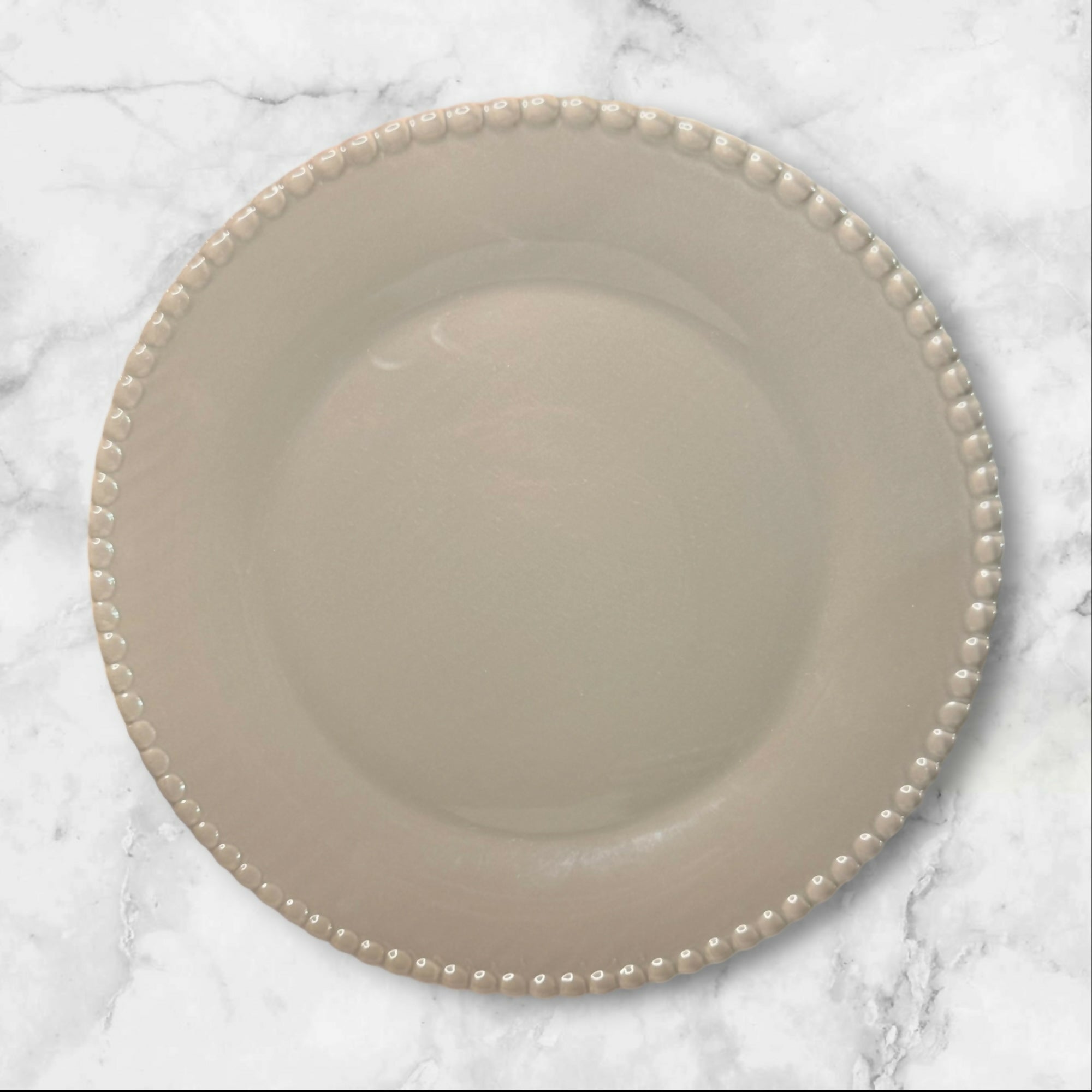 Pier 1 Beaded Gray Stoneware Dinner Plates | Set of 4 | Great Condition