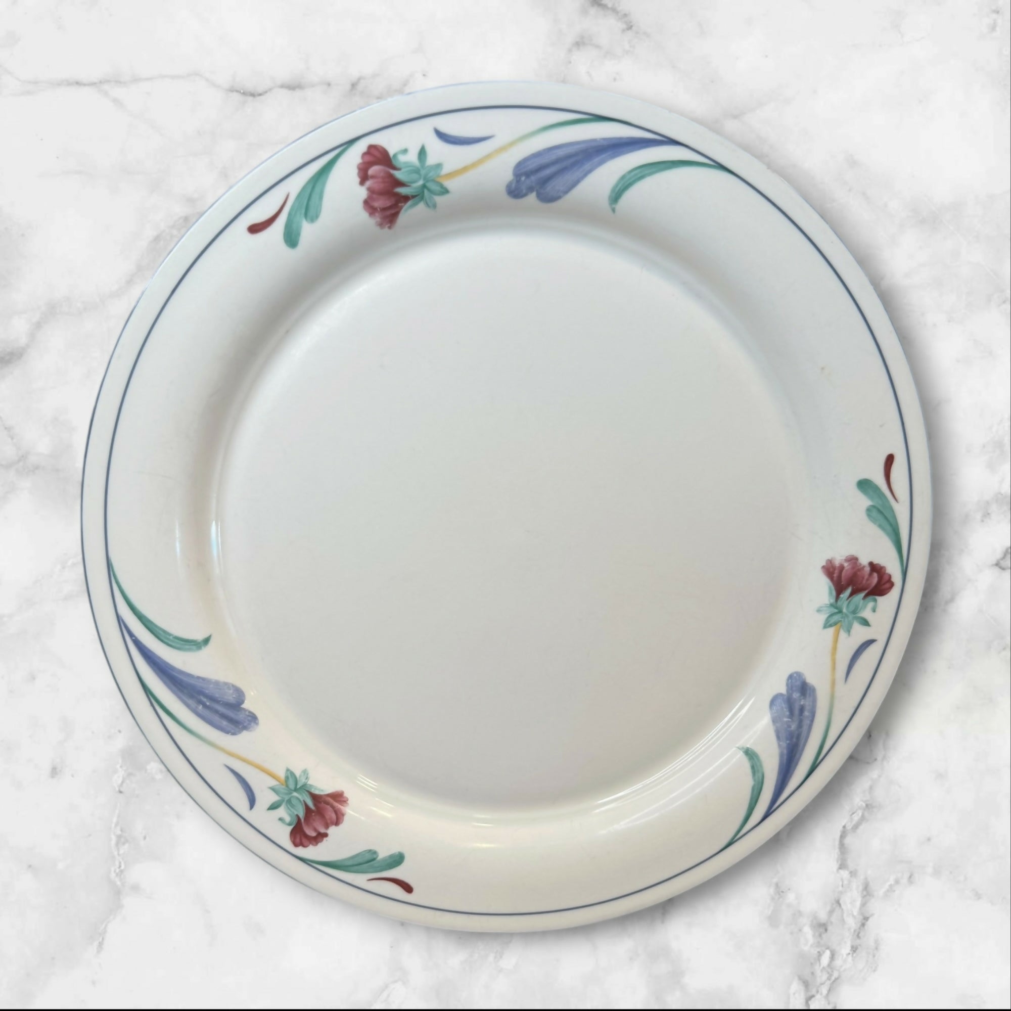 Lenox Poppies on Blue Dinner & Salad Plates | Set of 10 | Great Condition