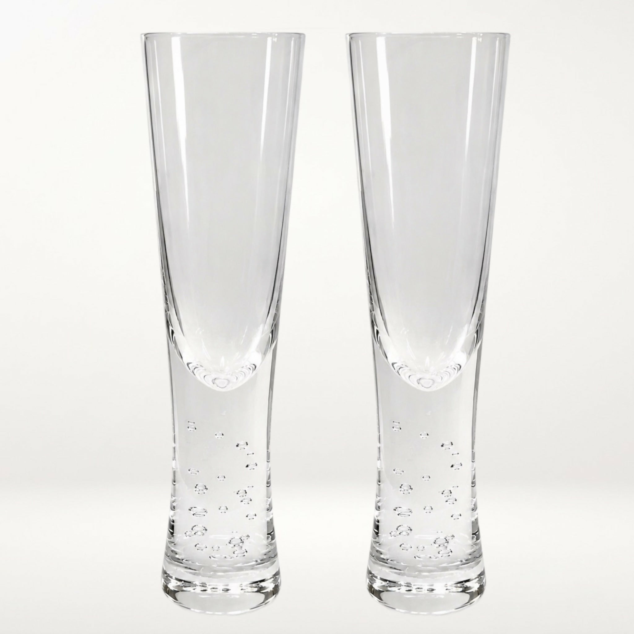 Crate & Barrel Verve Champagne Flutes | Set of 2 | Excellent Condition