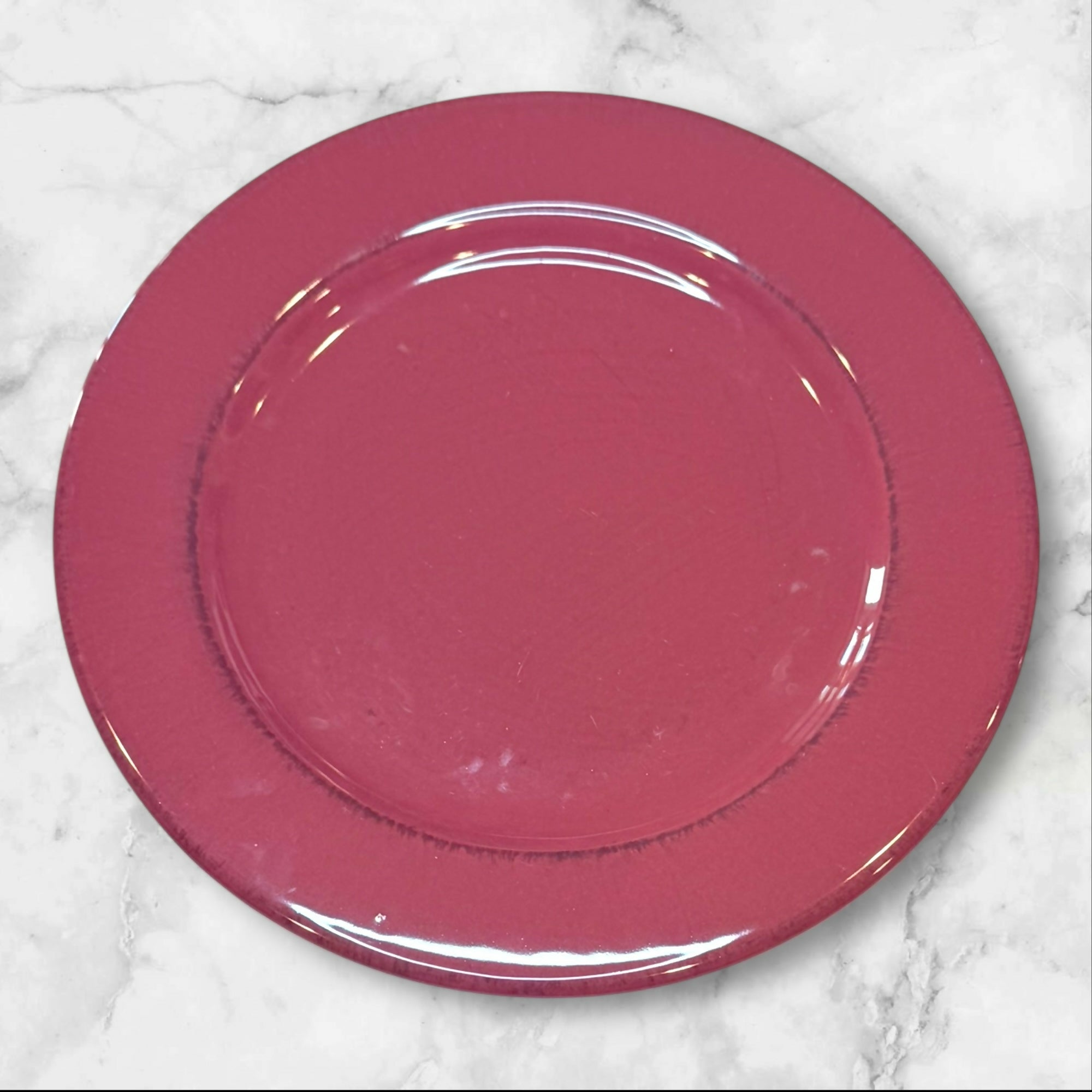 Pier 1 Toscana Burgundy Salad Plates | Set of 4 | Italian Stoneware | Good