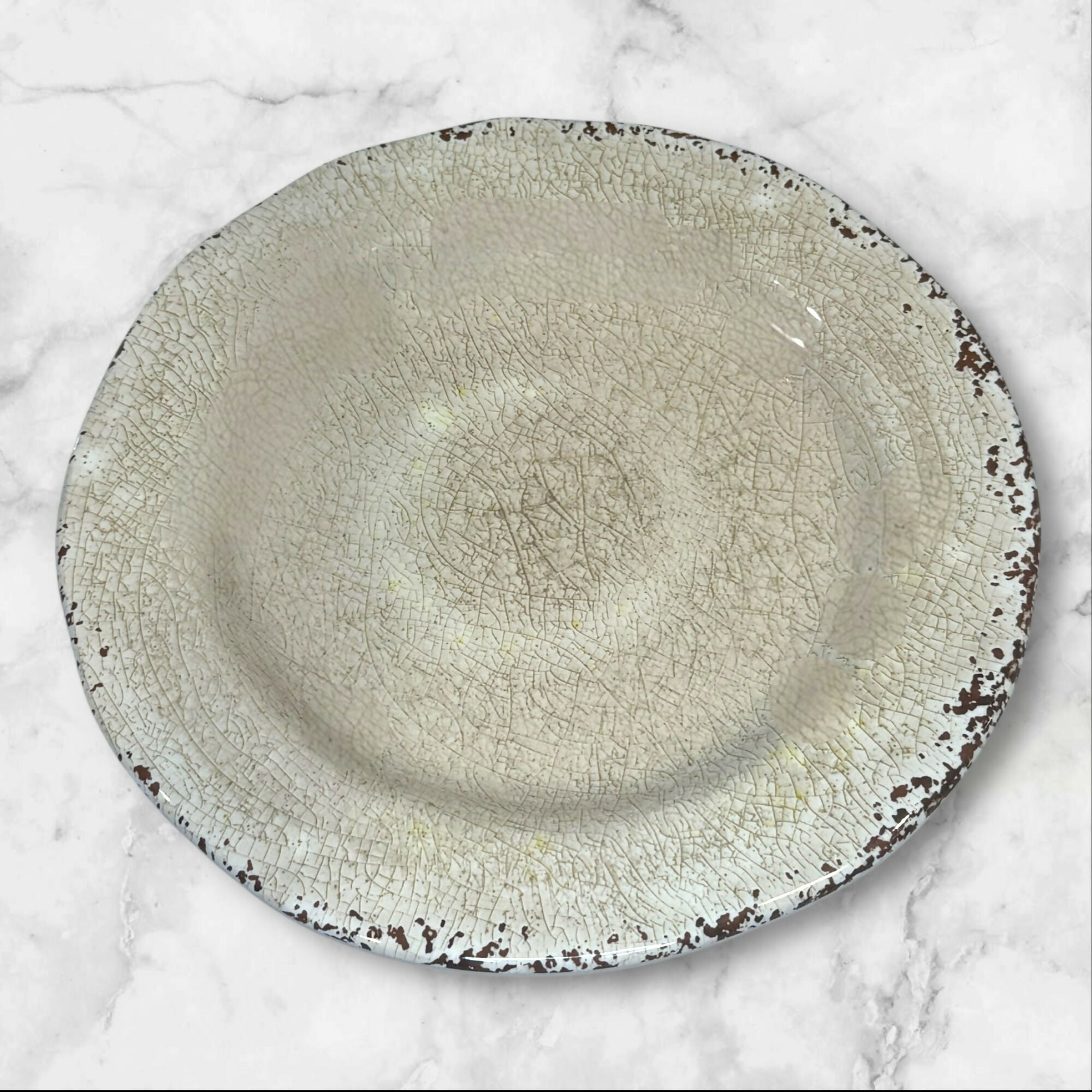 Pier 1 Carmelo Melamine Salad Plates | Set of 4 | Used | Rustic Speckled Design