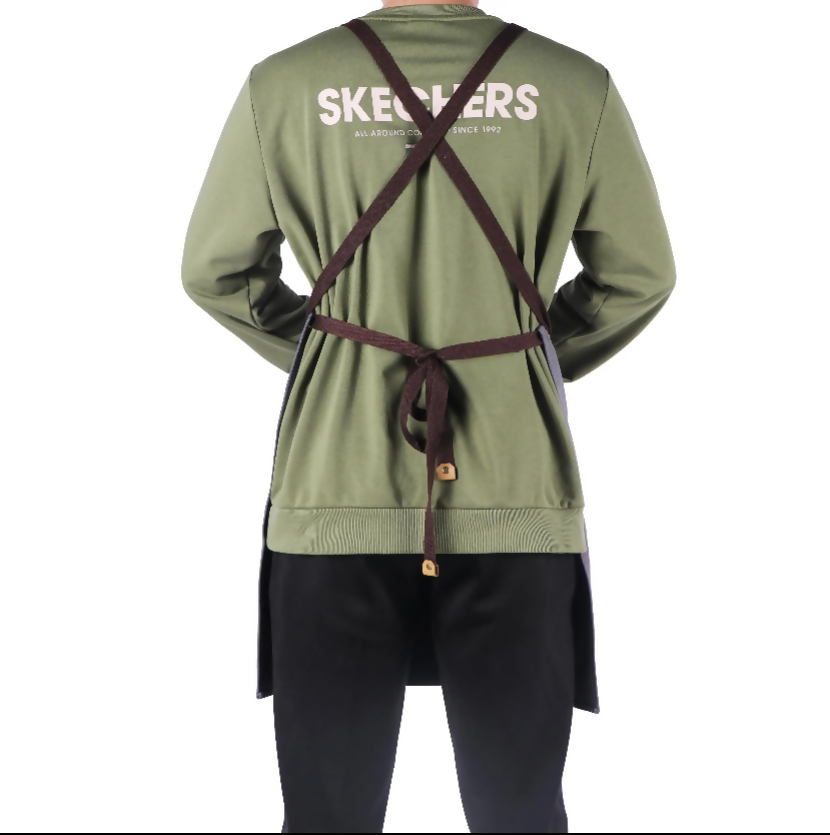 Anypron Brown Canvas Apron Waterproof Oilproof Chef Waiter Workwear