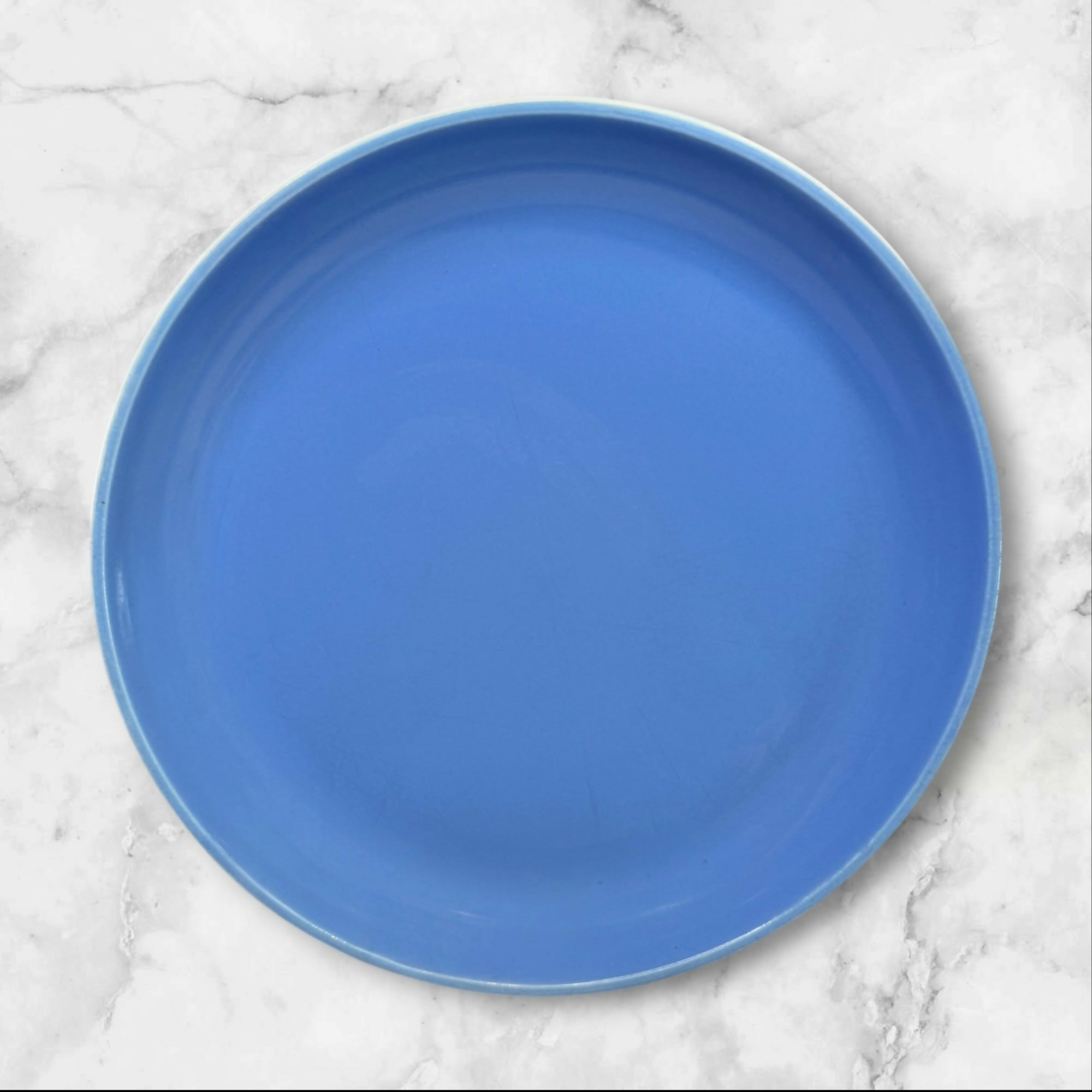 Crate & Barrel Coupe Blue Salad Plates | Set of 3 | Good Condition