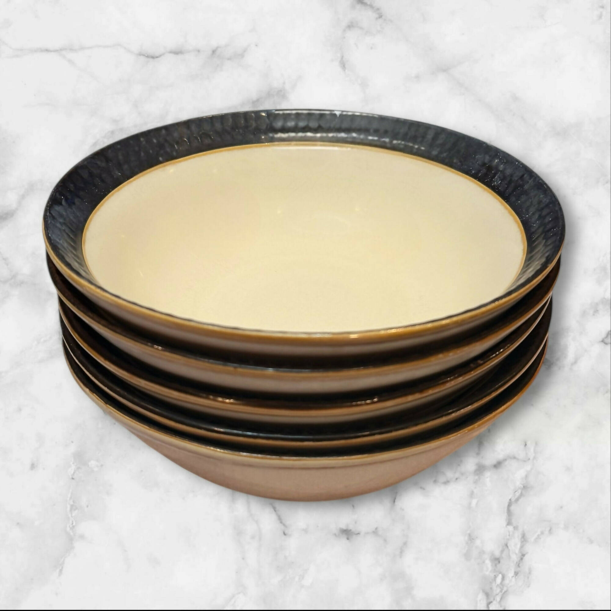 Crate & Barrel Scavo Soup Cereal Bowls | Set of 5 | Excellent Condition