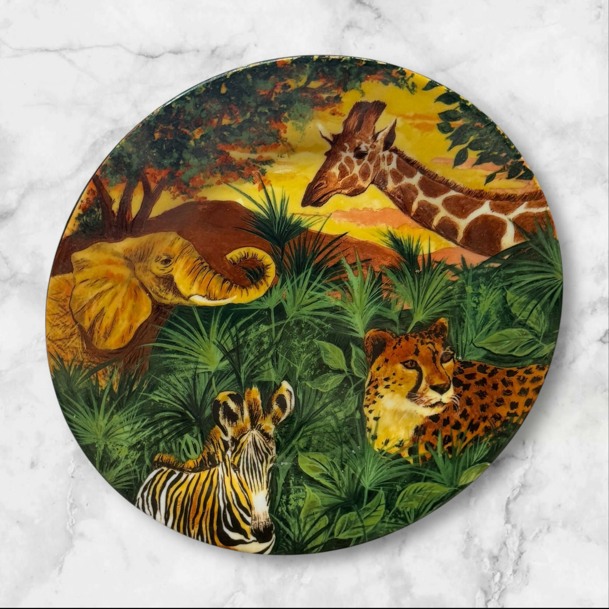 Sakura Paradise Safari Salad Plates | Set of 4 | Gently Used