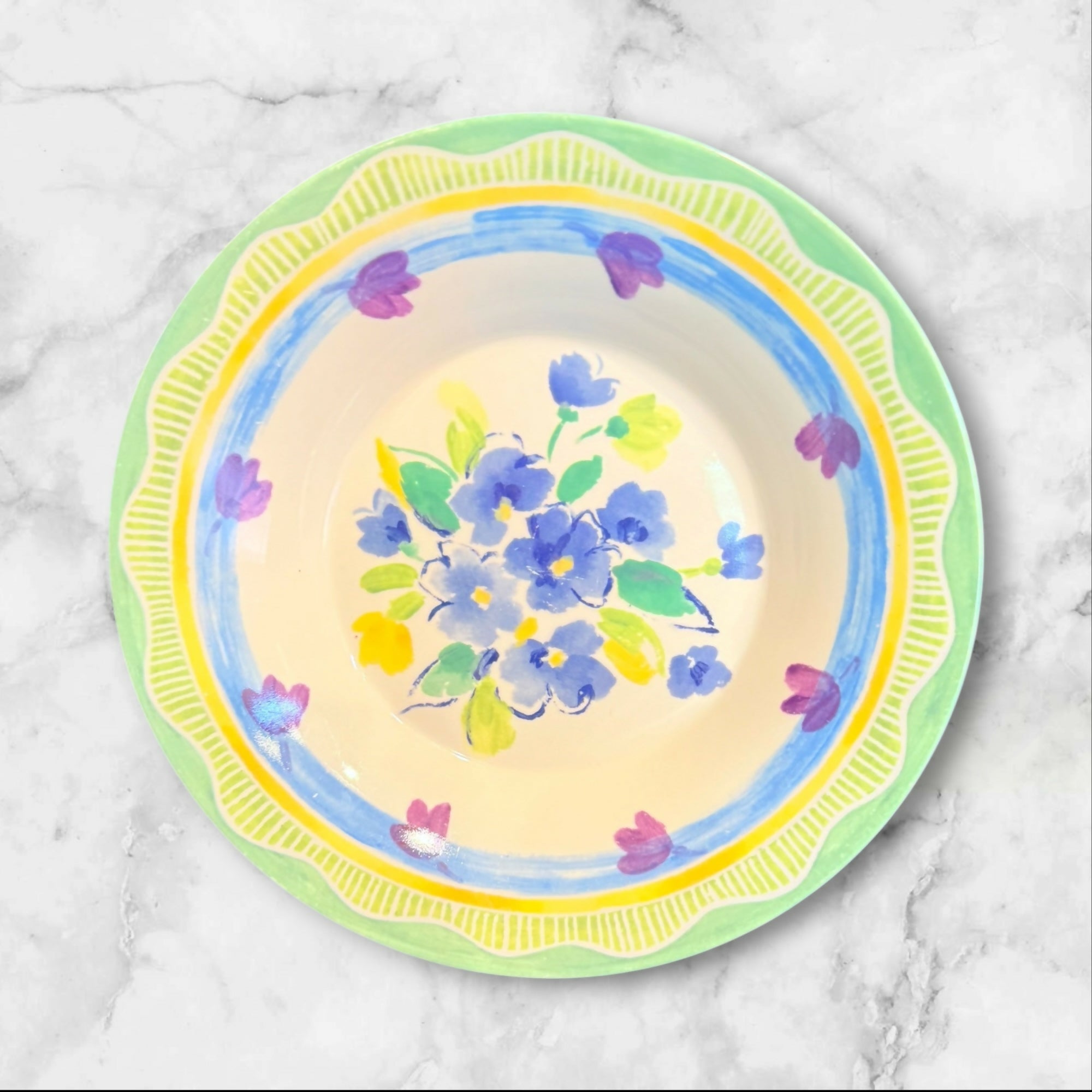 International Summer Wind Rim Soup Bowls | Set of 4 | Great Condition