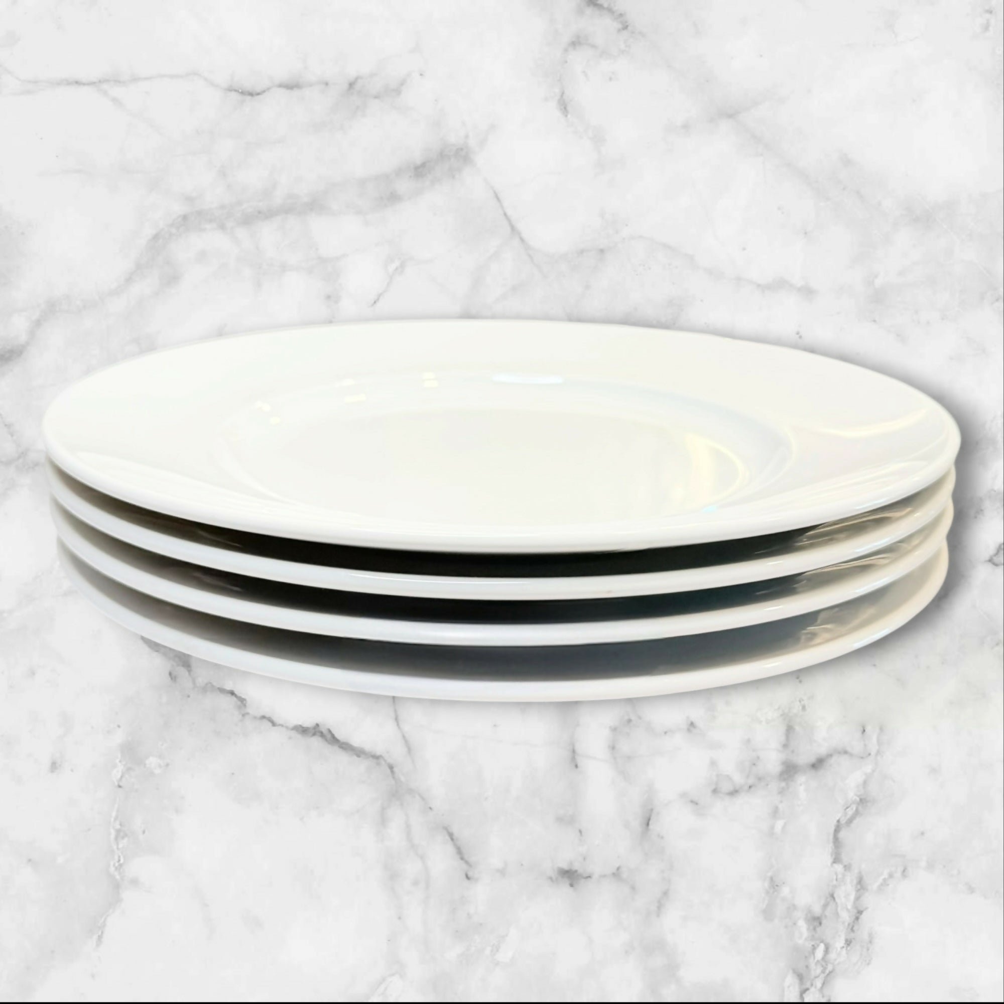 Williams Sonoma Brasserie White Chop Plates | Set of 4 | Excellent Condition