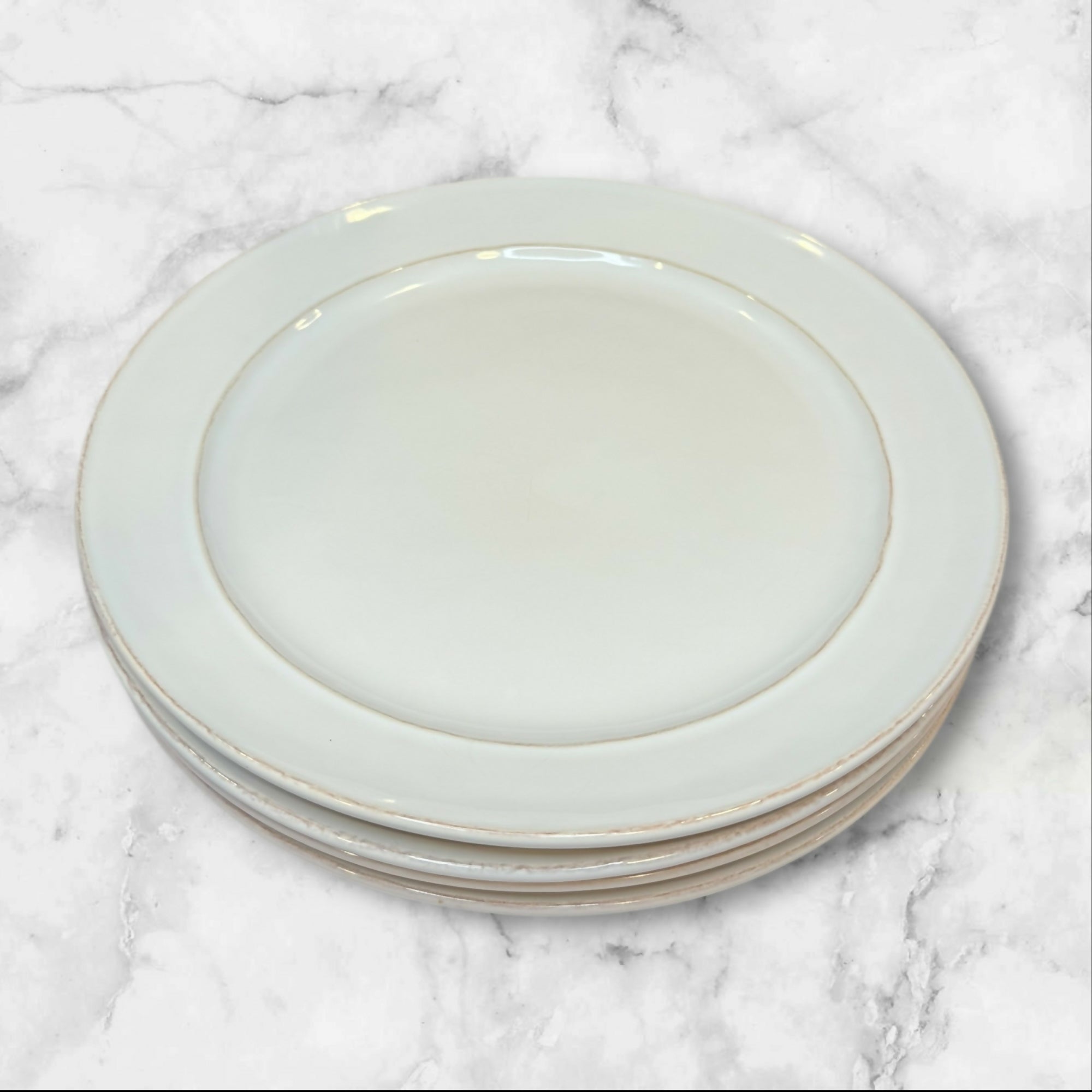 Pottery Barn Cambria White Dinner Plates | Set of 4 | Great Condition
