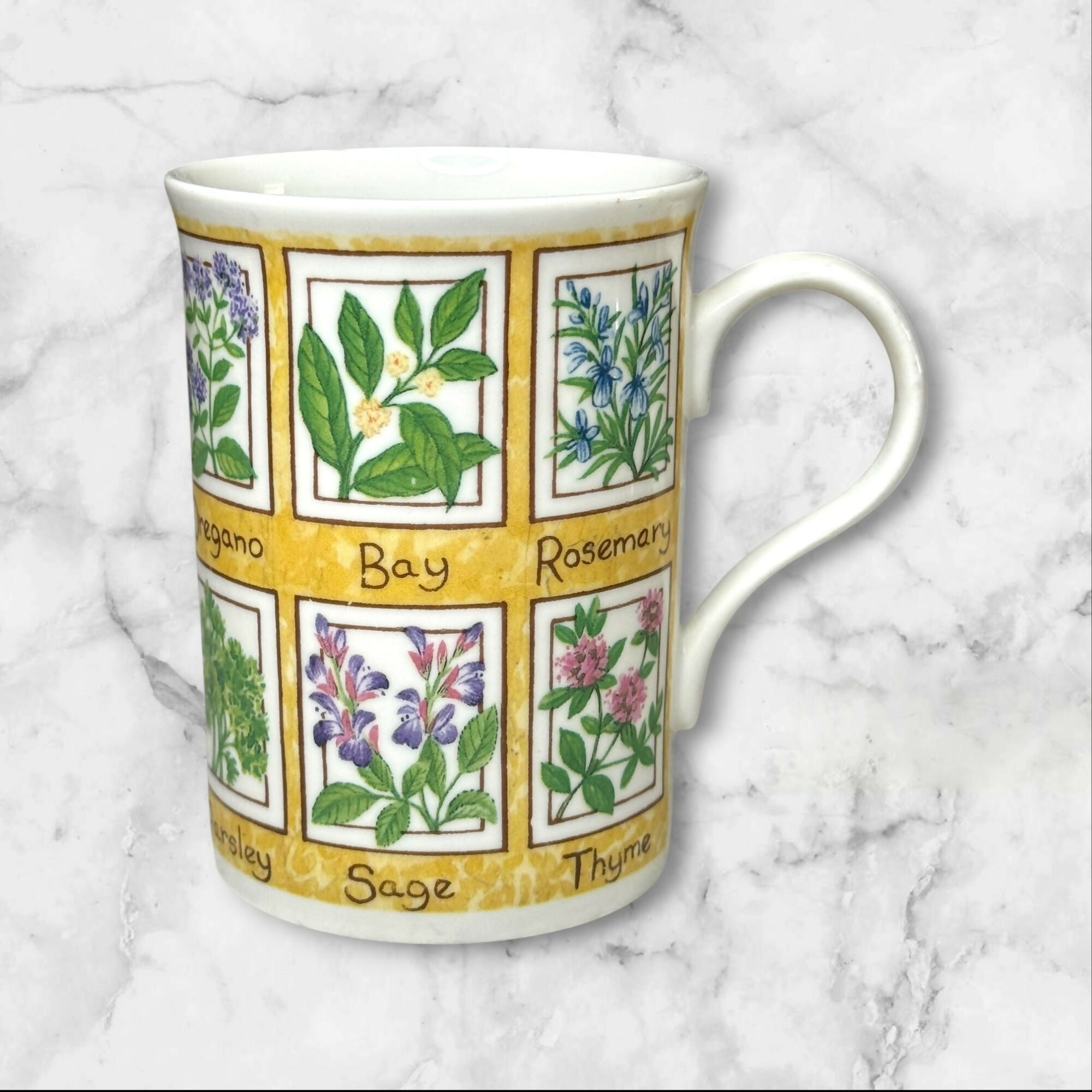 Crown Trent Fine Bone China Herb Garden Mugs Set of 3 | Good Condition