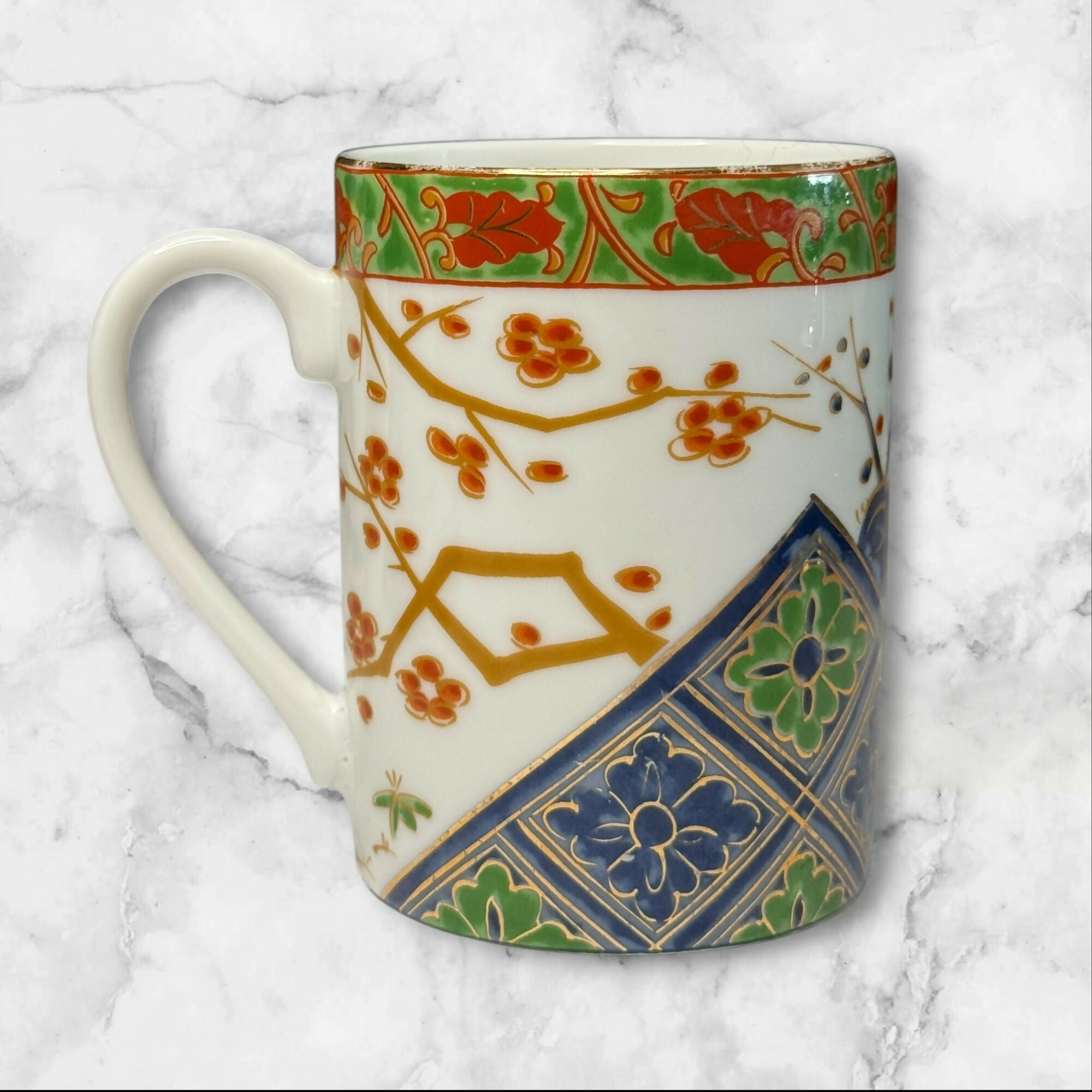 Kutani Brocade Japan Porcelain Mug | Single | Excellent Condition