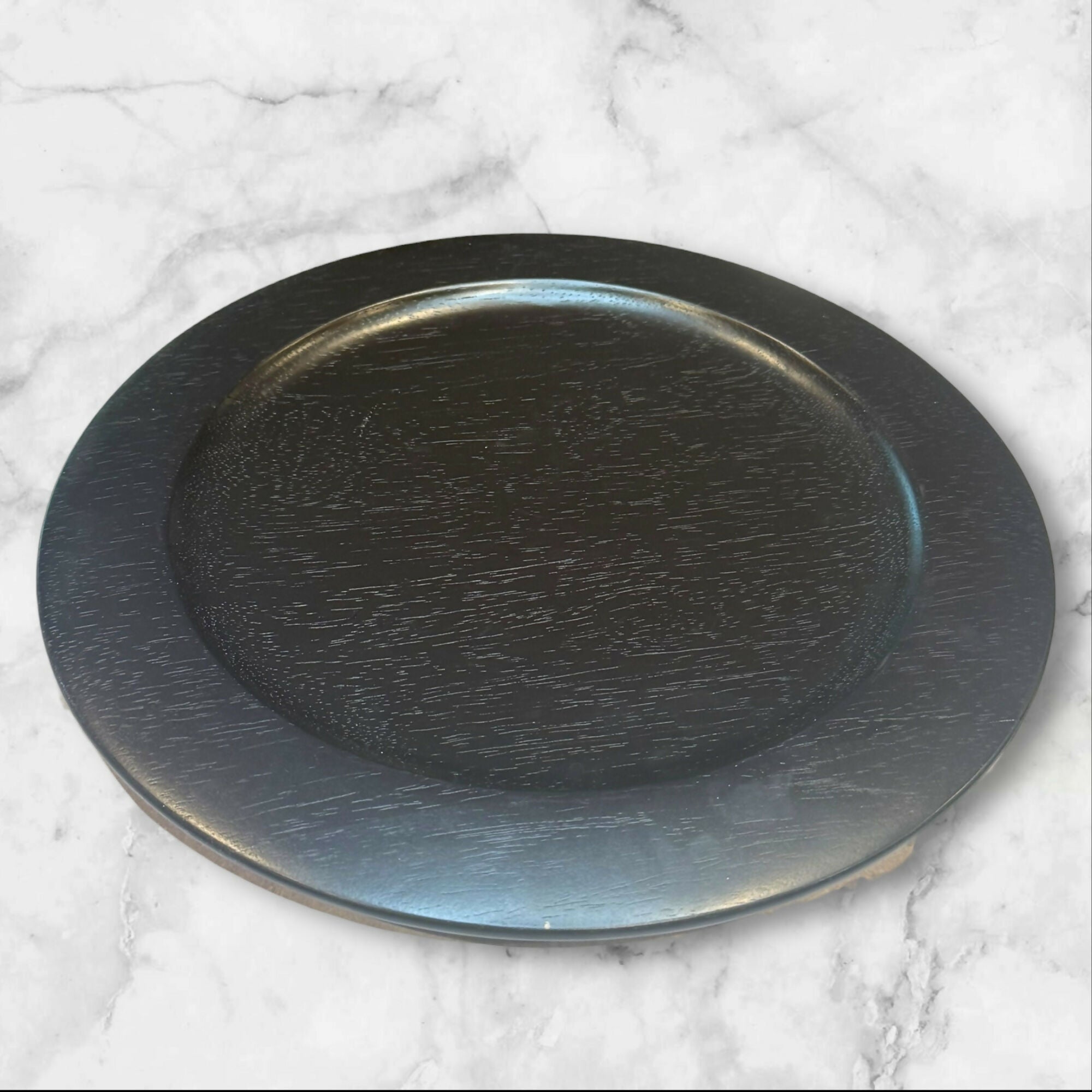 Studio Nova Wood Charger Plates | Set of 5 | Good Condition | Dark Finish