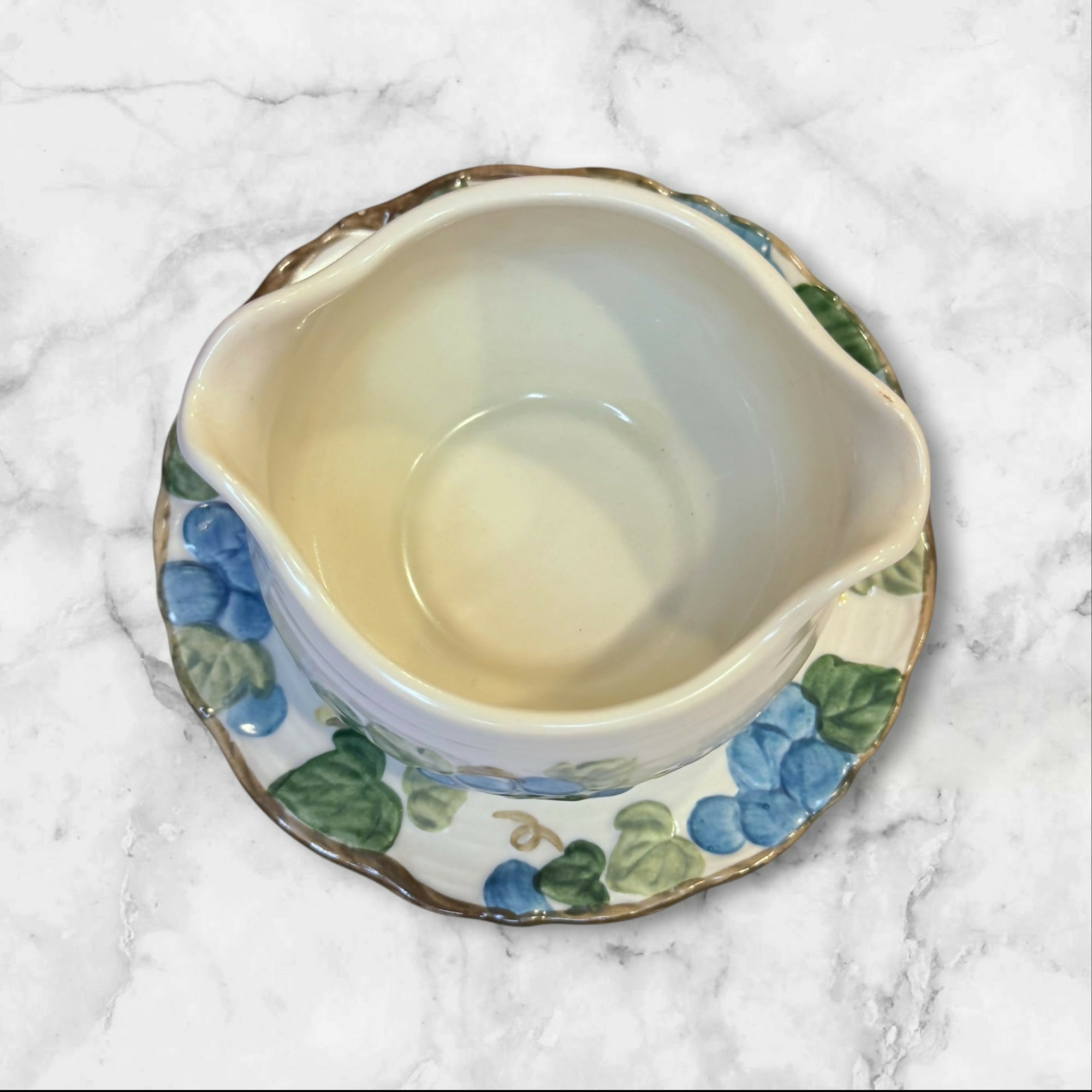 Metlox Poppy Trail Sculptured Grape Serving Set | Excellent Condition | USA