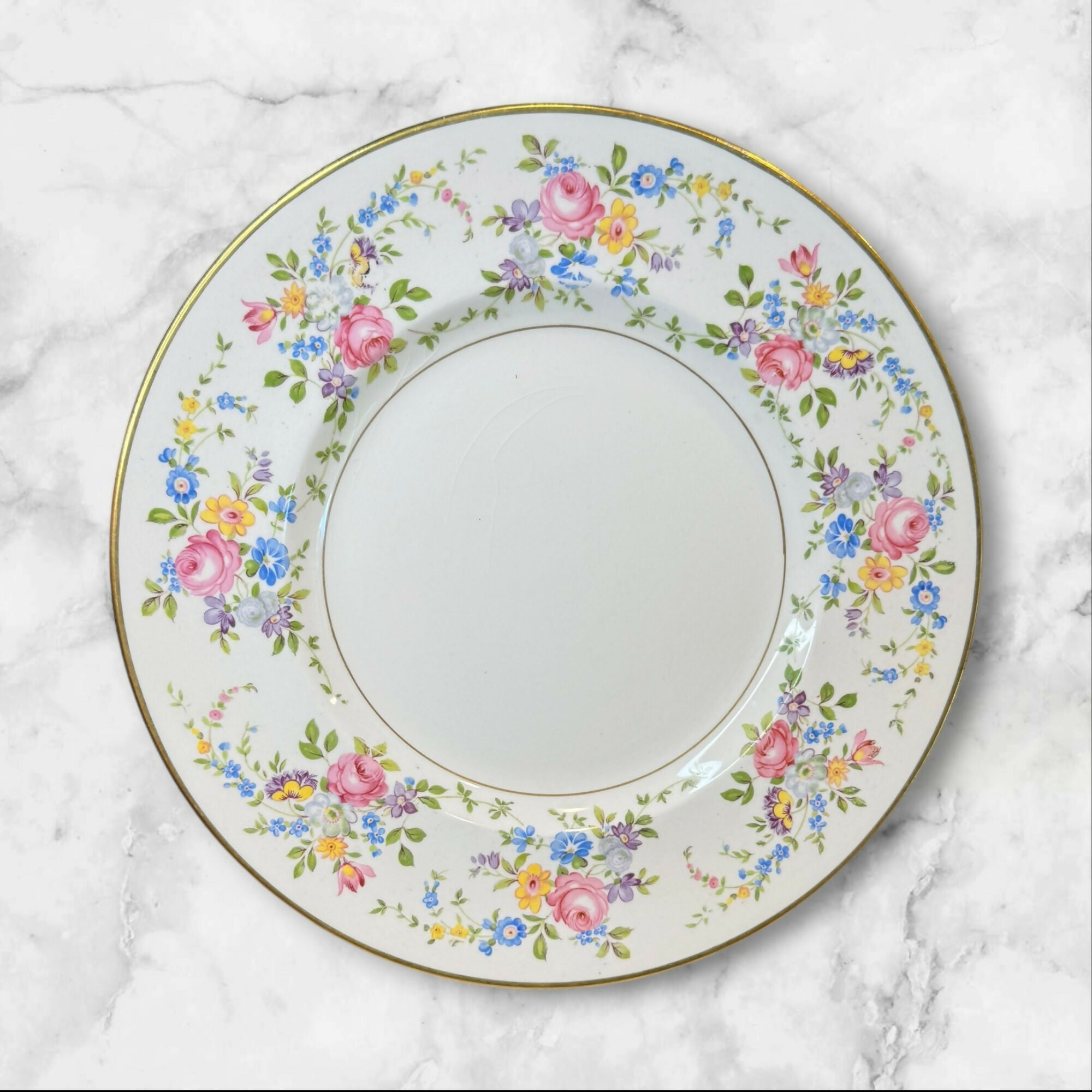 Simpsons Elizabeth Rose Floral Dinnerware Set | Set of 8 | Vintage Condition