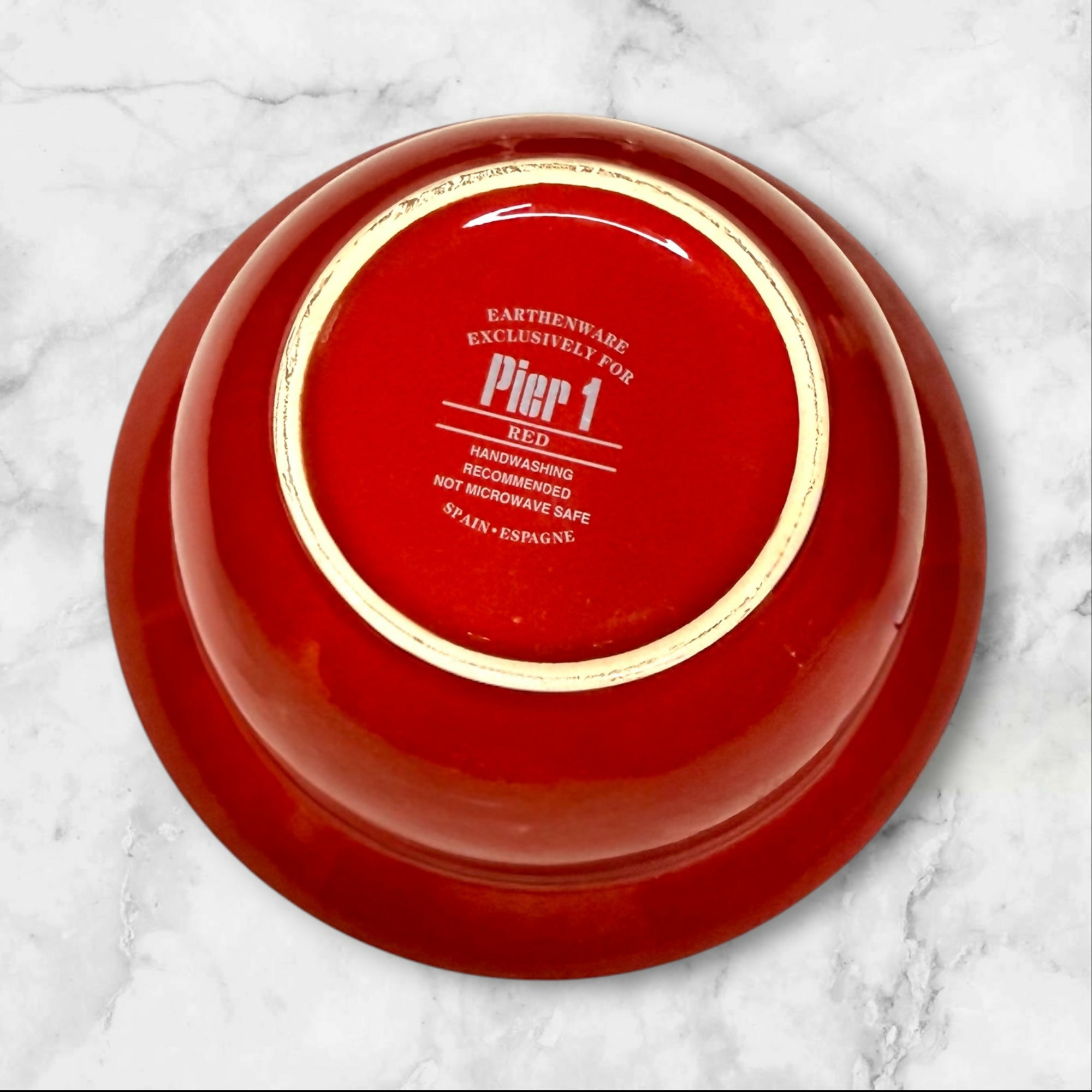 Pier 1 Red Rim Cereal Bowls | Set of 6 | Great Condition