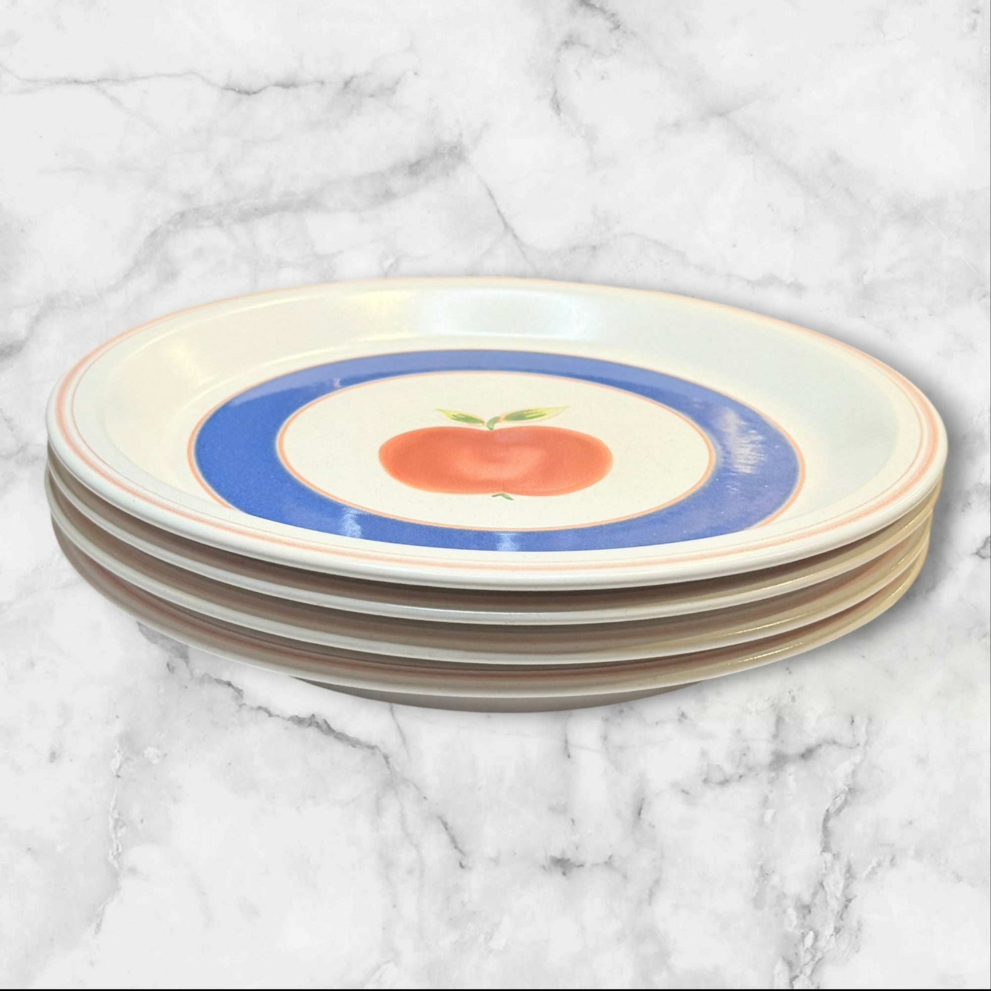 Country Cupboard Apple Dinner Plates | Set of 4 | Gently Used Condition