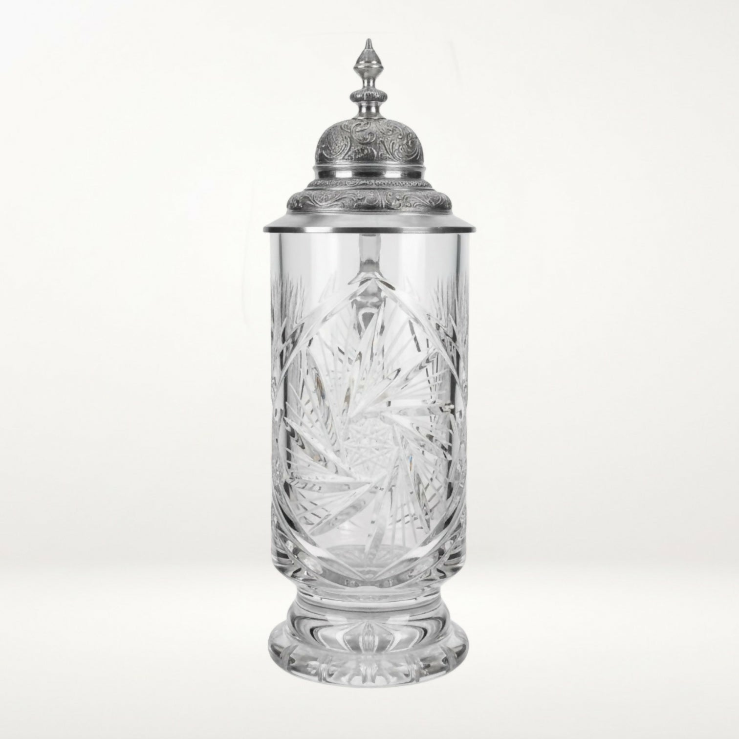 Vintage Cut Crystal Lidded Stein Pewter Lid | Excellent Condition