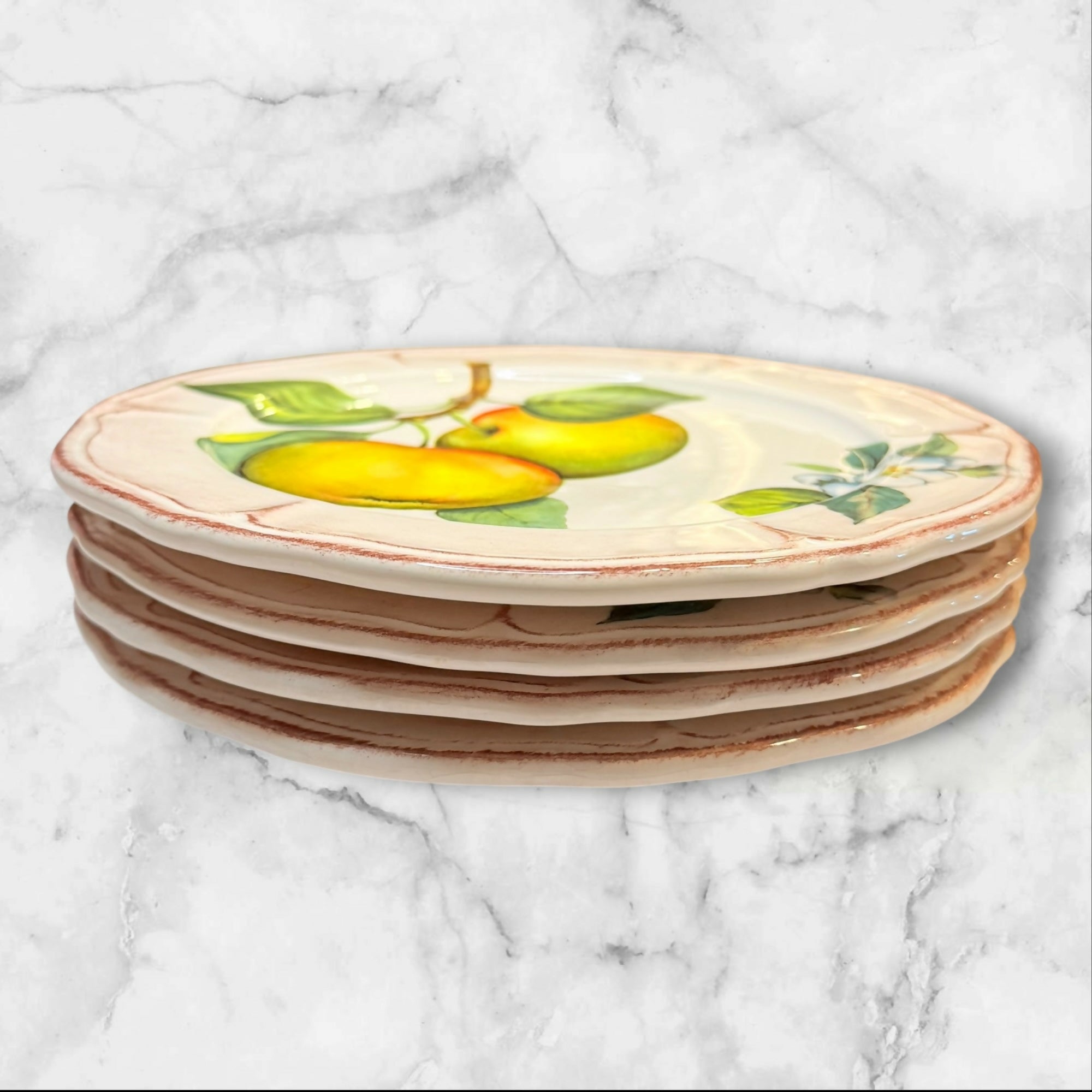 Sur La Table Italian Apple Salad Plates Set of 4 | Excellent Condition