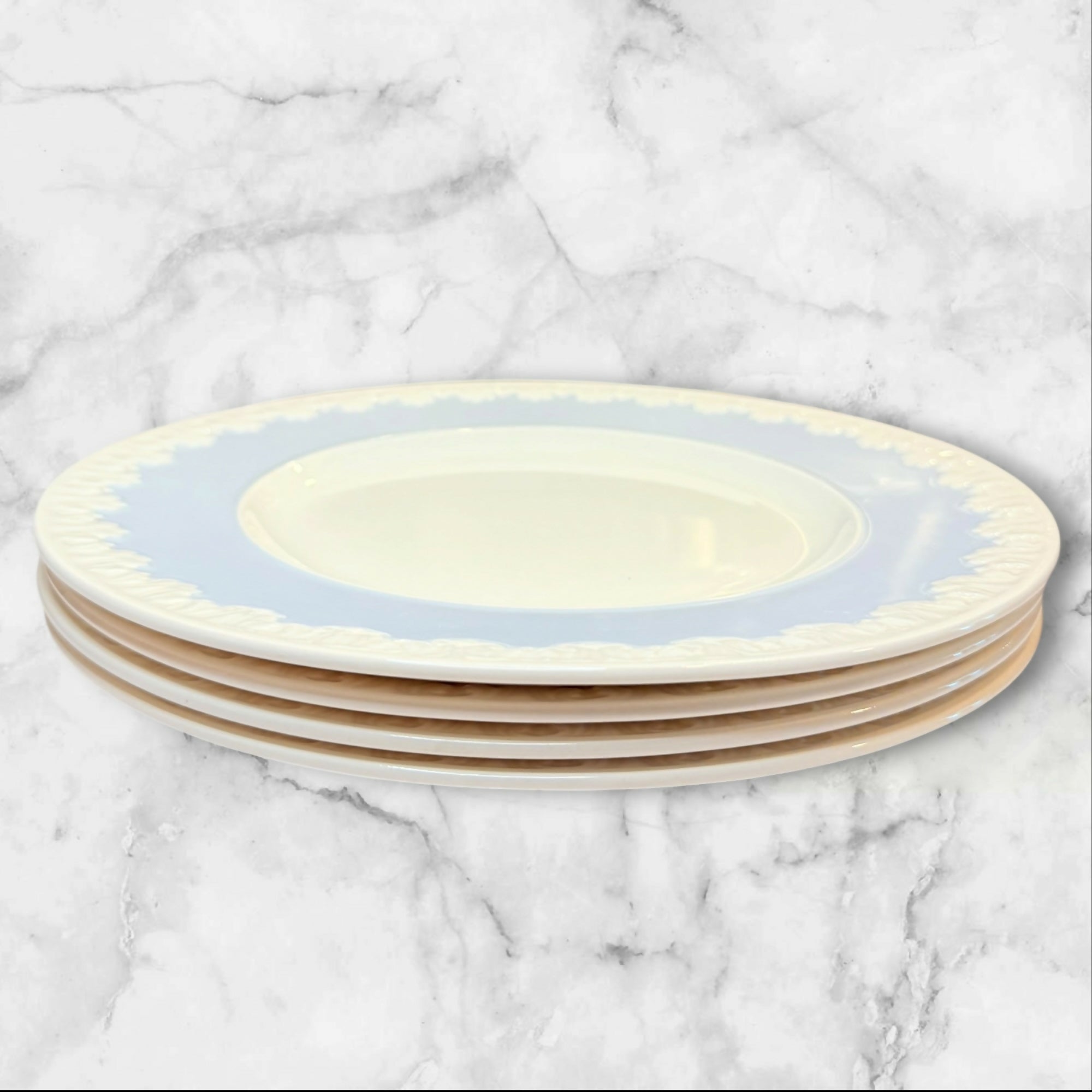 Wedgwood Albion Corinthian Blue Dinner Plates | Set of 4 | England
