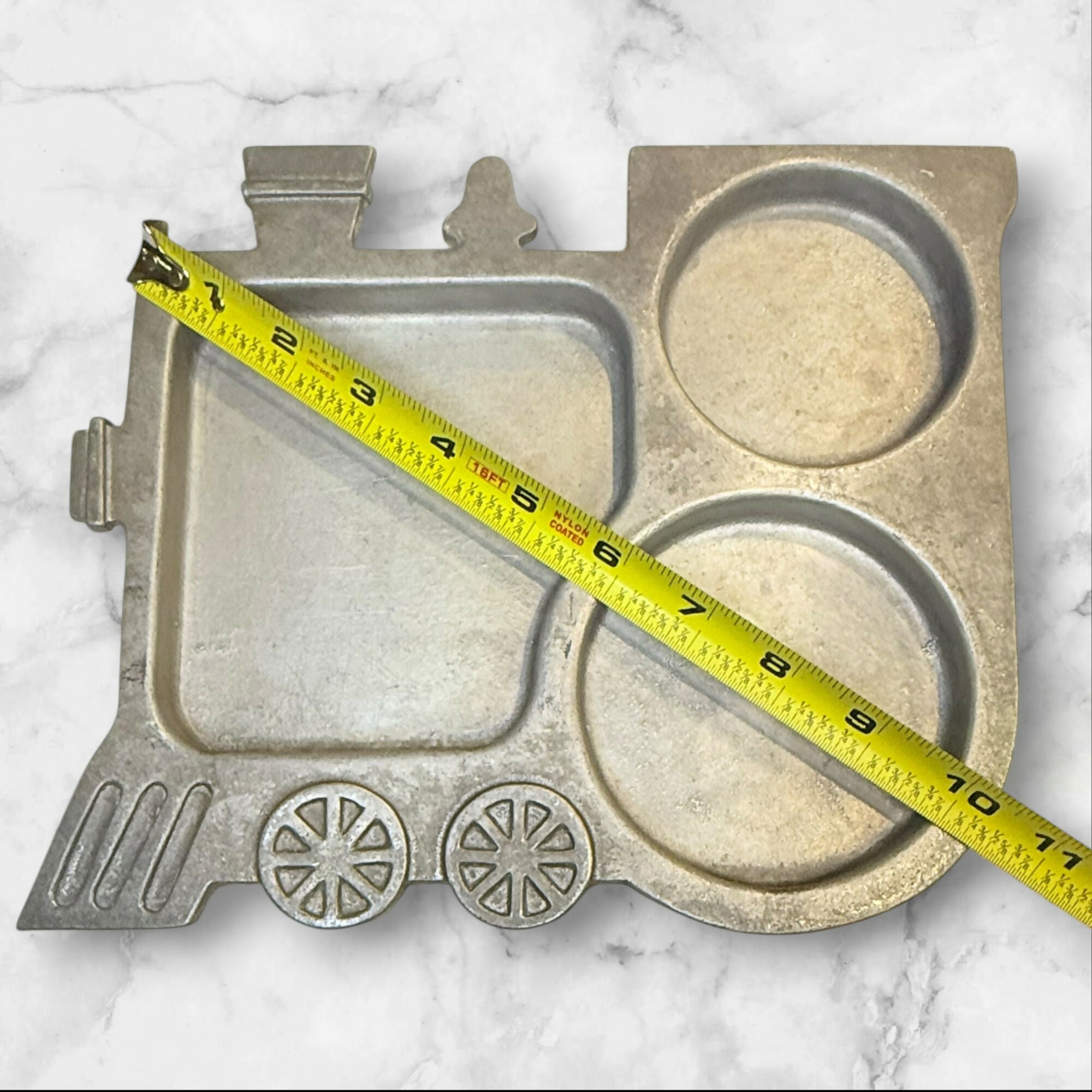 York Metalcrafters Pewter Train Divided Child Plate | Vintage 1975 | Great Condition