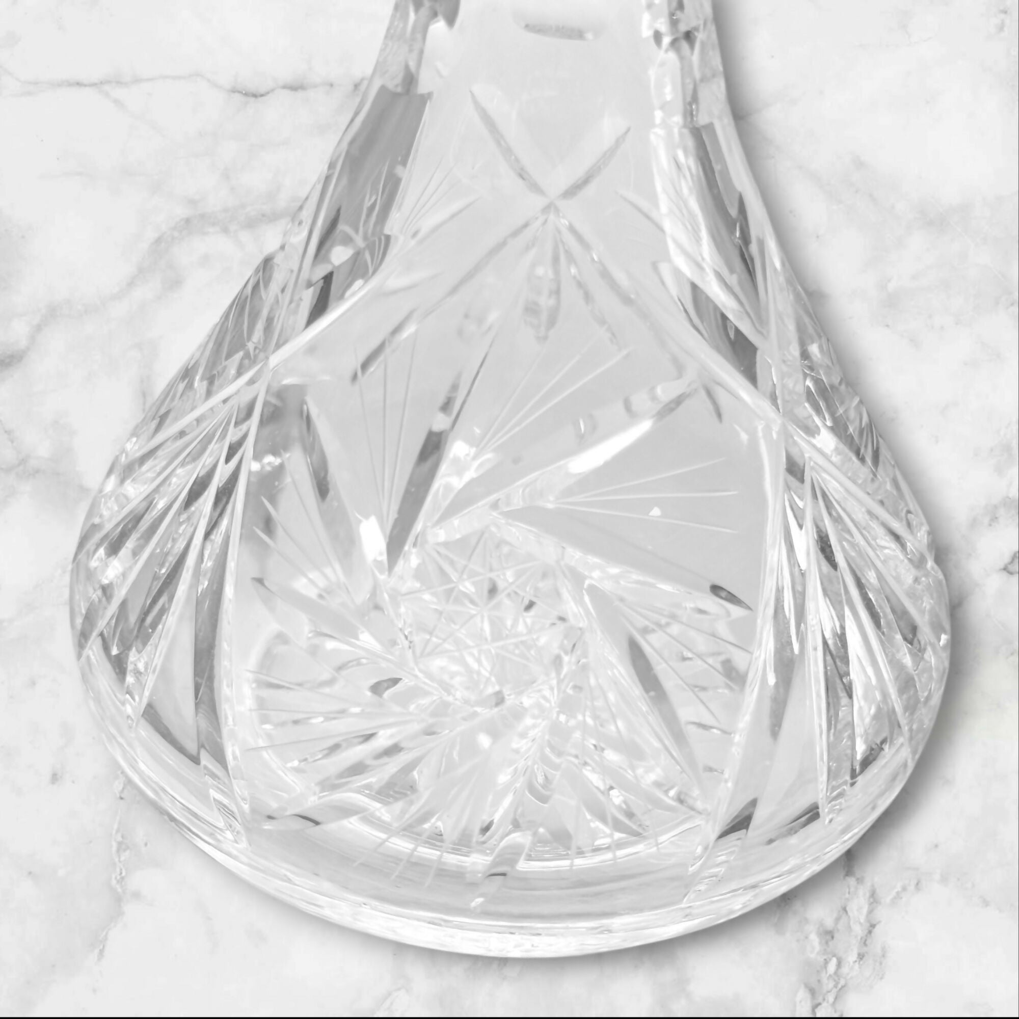 Vintage Cut Crystal Decanter w/ Stopper | Elegant Barware | Excellent Condition