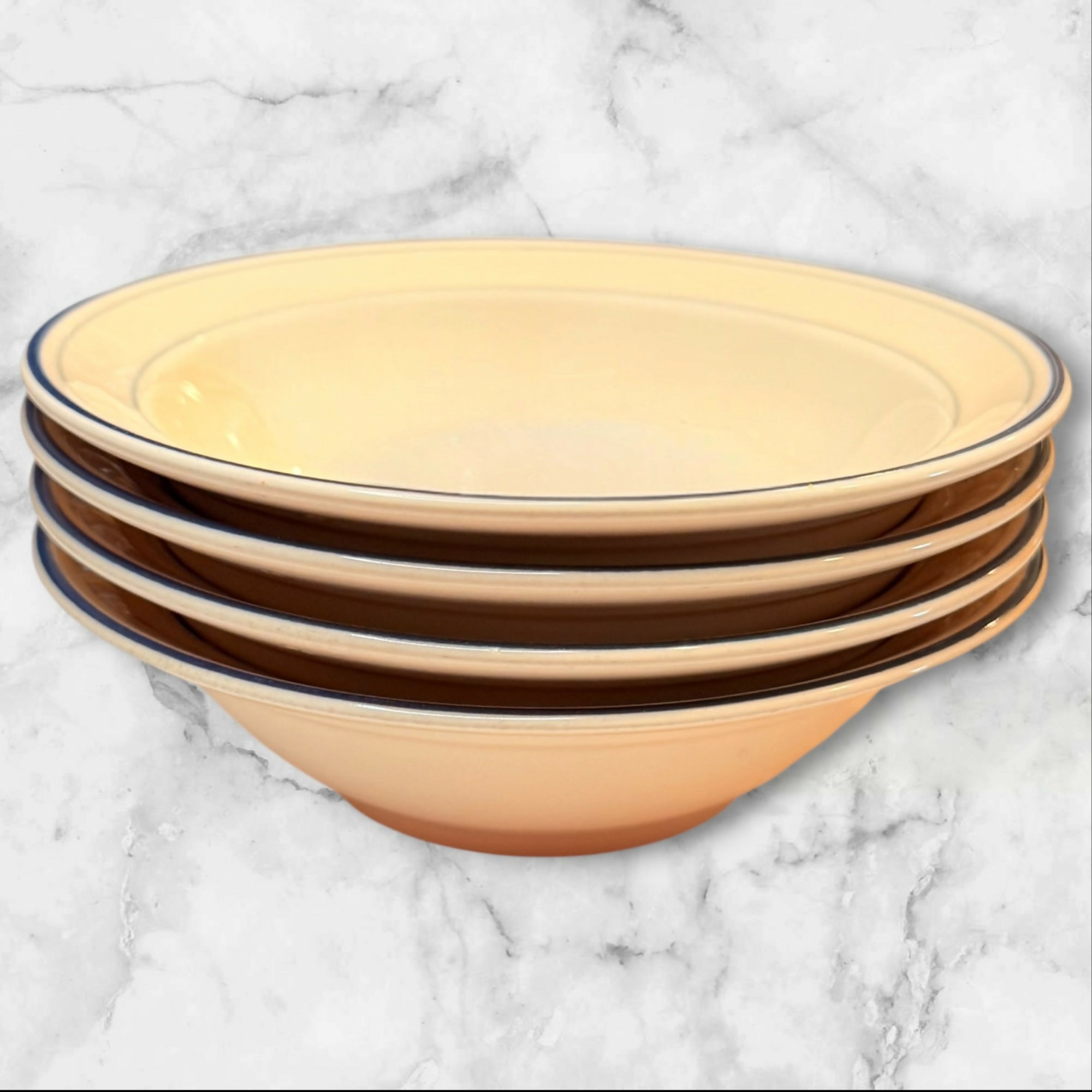 Set of 4 Noritake Harlequin Soup Cereal Bowls 7 Inch | Excellent Condition