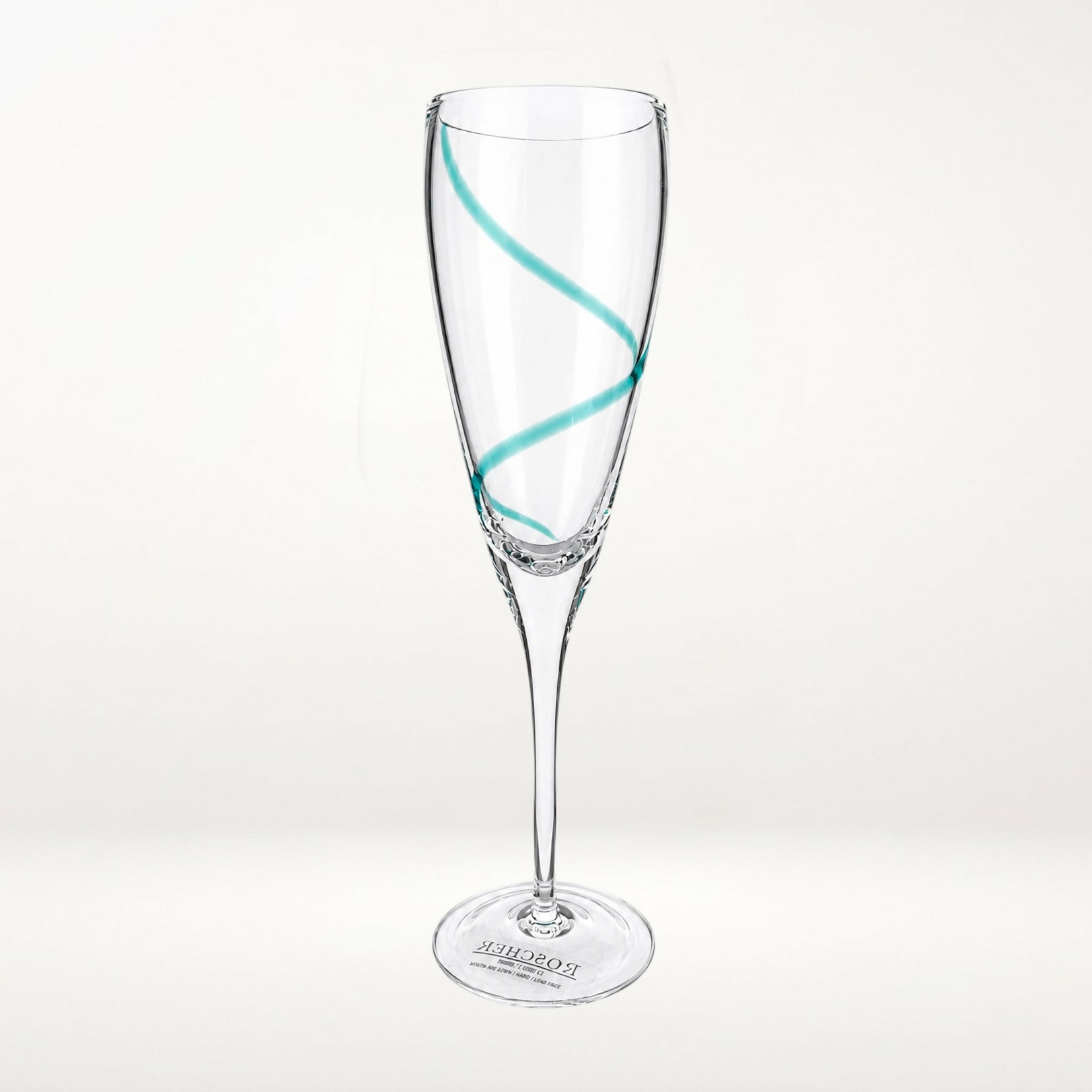 Roscher Spiral Champagne Flutes | Set of 2 | Excellent Condition