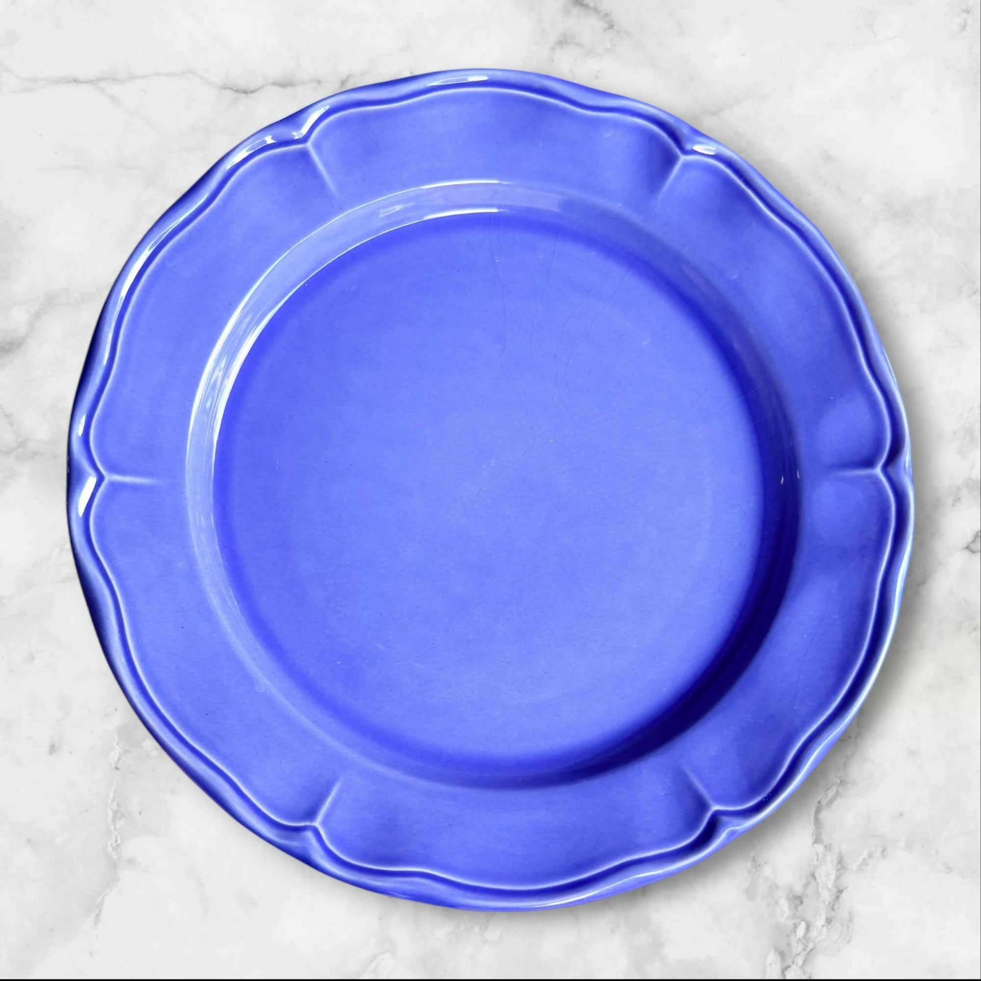 Varages Luberon Blue Purple Dinner Plates Set of 4 | Great Condition