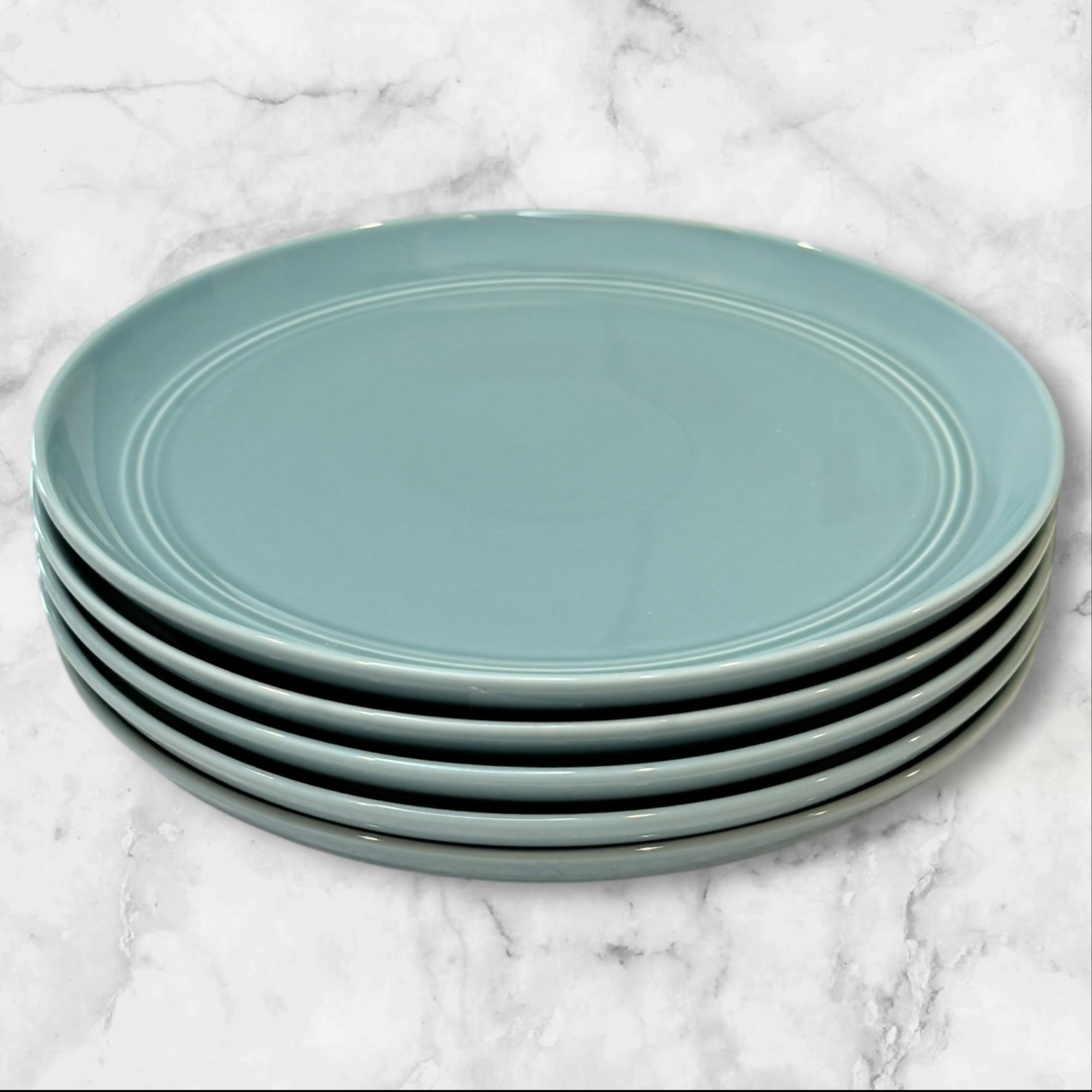 Crate & Barrel Hue Light Blue Aaron Probyn Salad Plates | Set of 5 | Great Condition