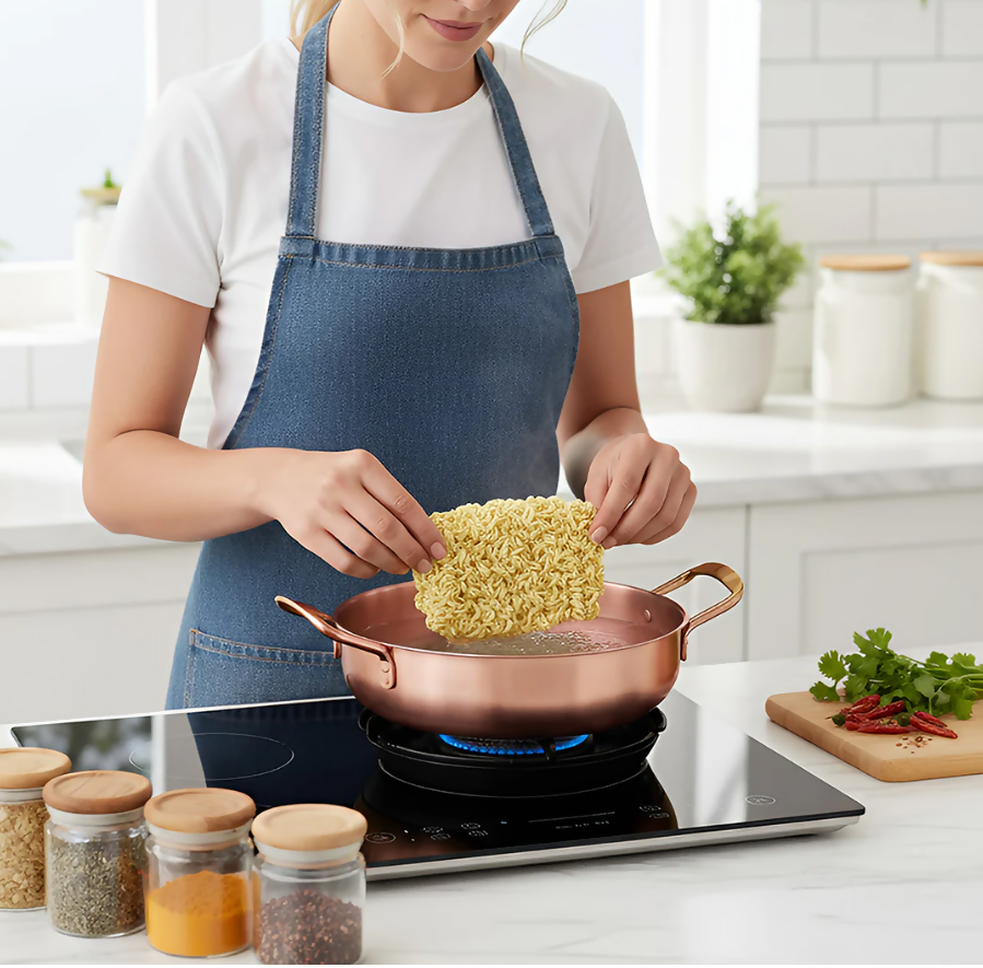 Anygleam Stock Pot Rosegold-L Stainless Steel HotPot Without Lid Single-Layer Cooking Soup Noodle Sea Food Home Kitchen Restaurant Tools