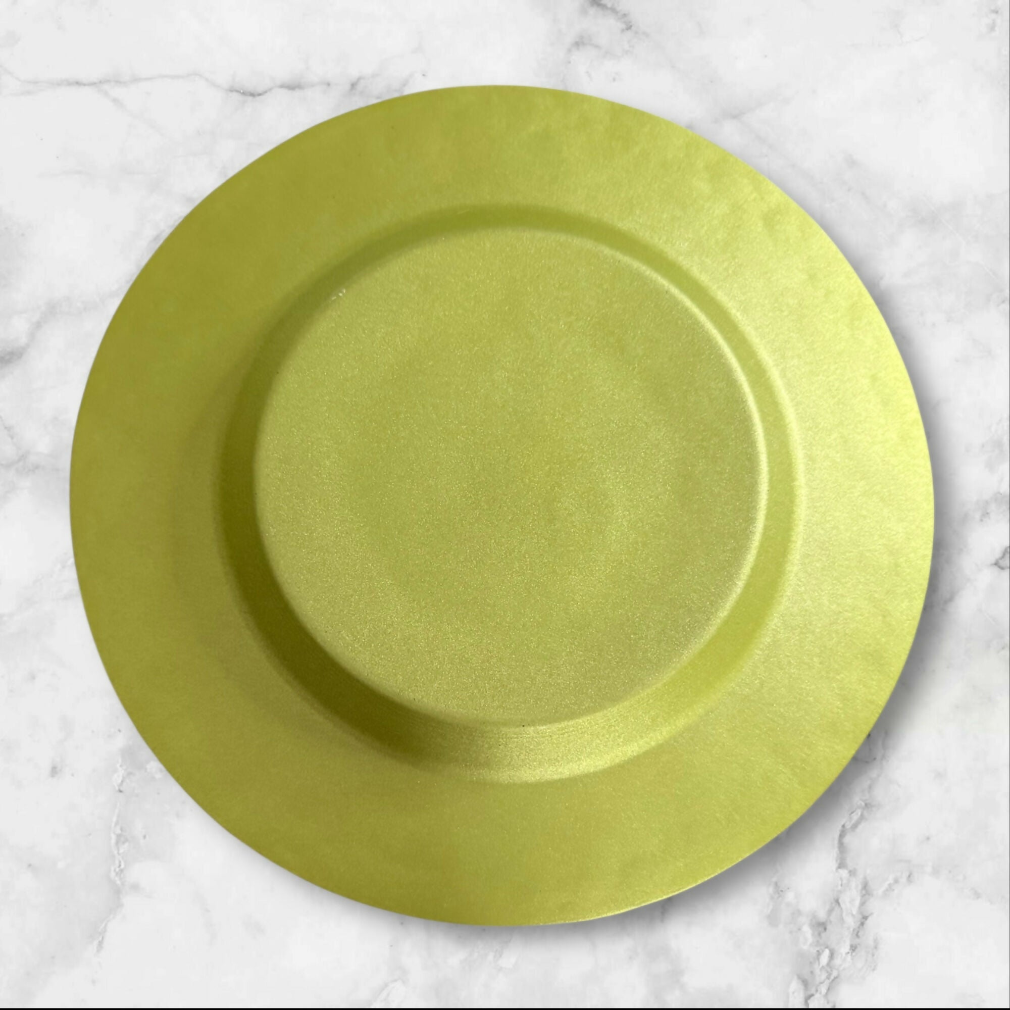 Green Glass Shimmer Salad Plates | Set of 5 | Great Condition | Modern Tableware