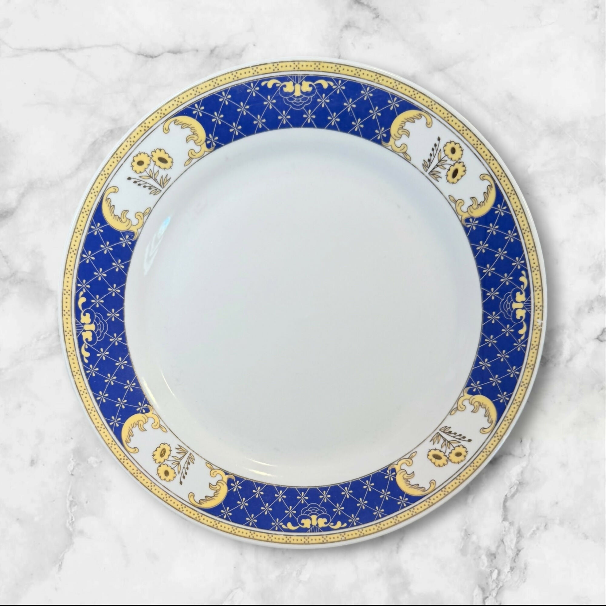 Bohemia Original Cobalt Gold Trim Dinner Plates | Set of 4 | Great Condition