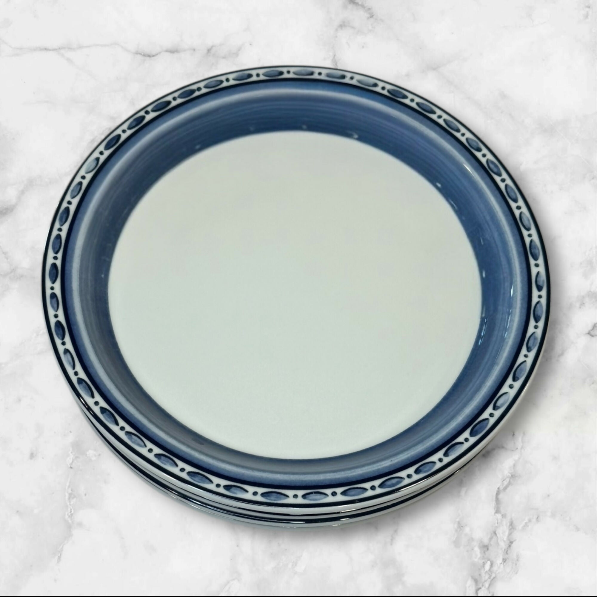 Dansk Belgian Blue Salad Plates | Set of 4 | Bistro Style | Excellent Condition