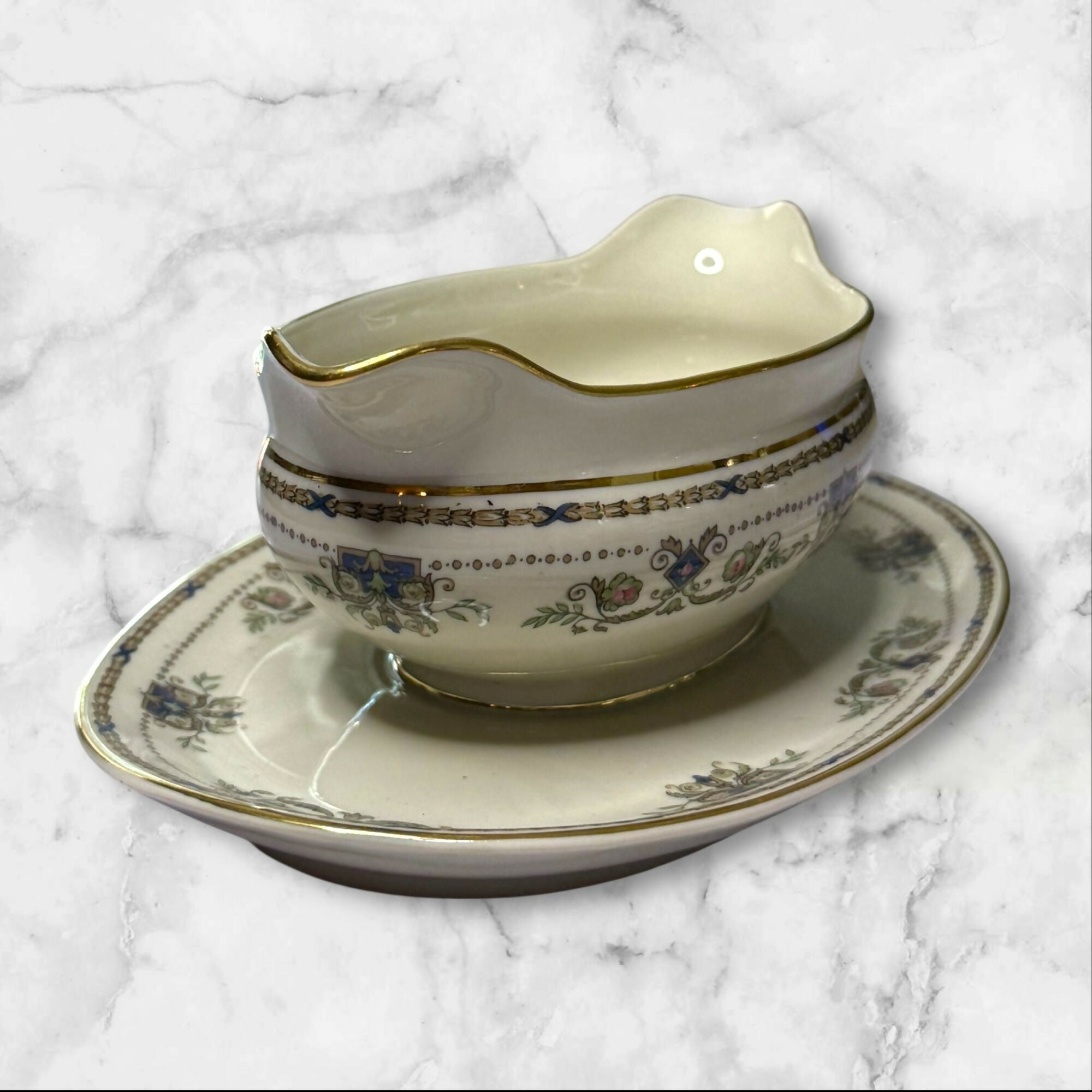 Syracuse China Old Ivory Gravy Boat w/ Underplate | The Fair Chicago | Great Condition