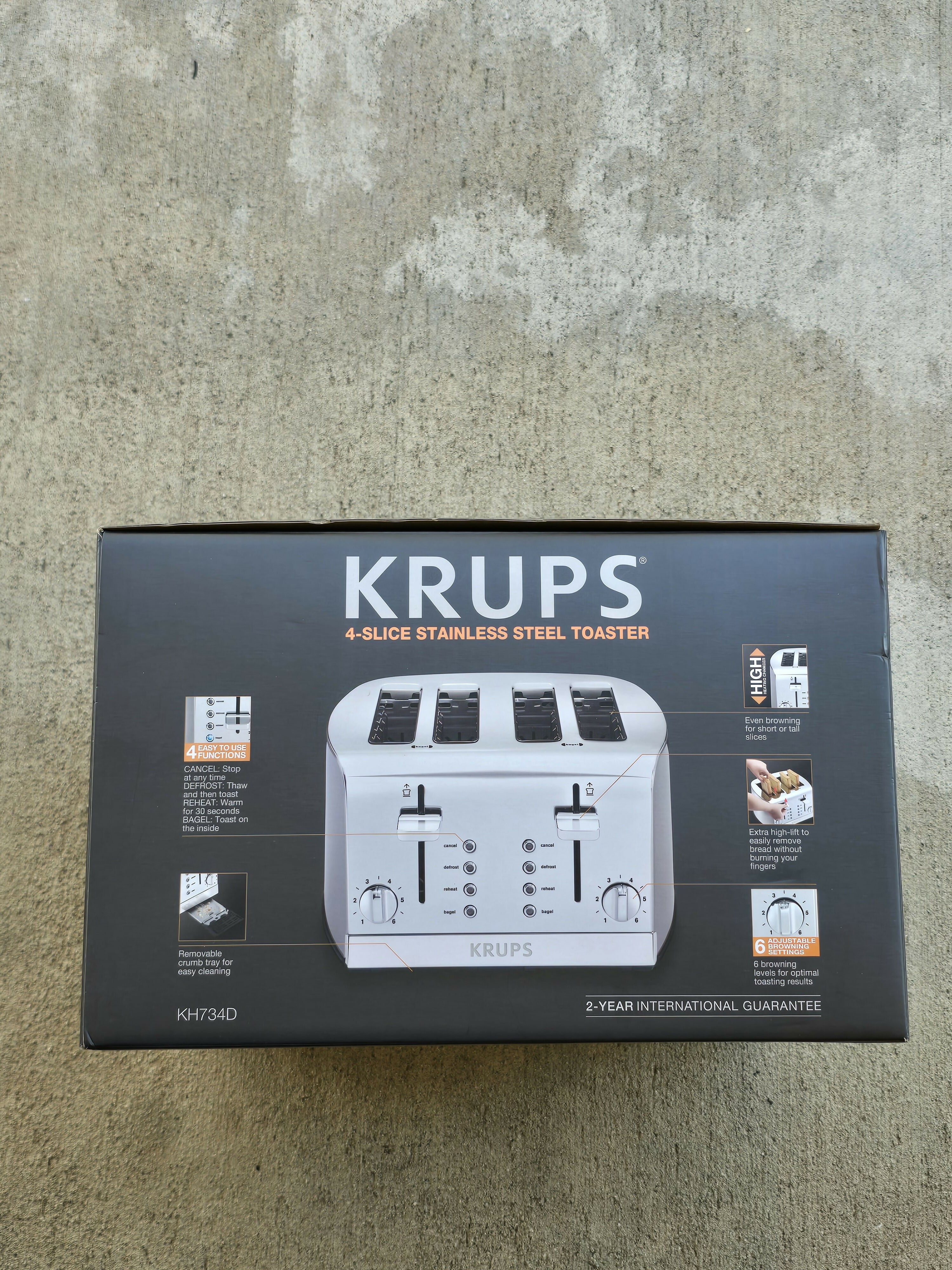 Krups 4-slice stainless steel toaster