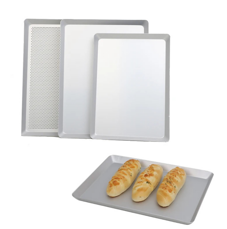 ANYGLEAM Baking Tray 2Pcs Rectangular Oven Pastry Sheet Pan