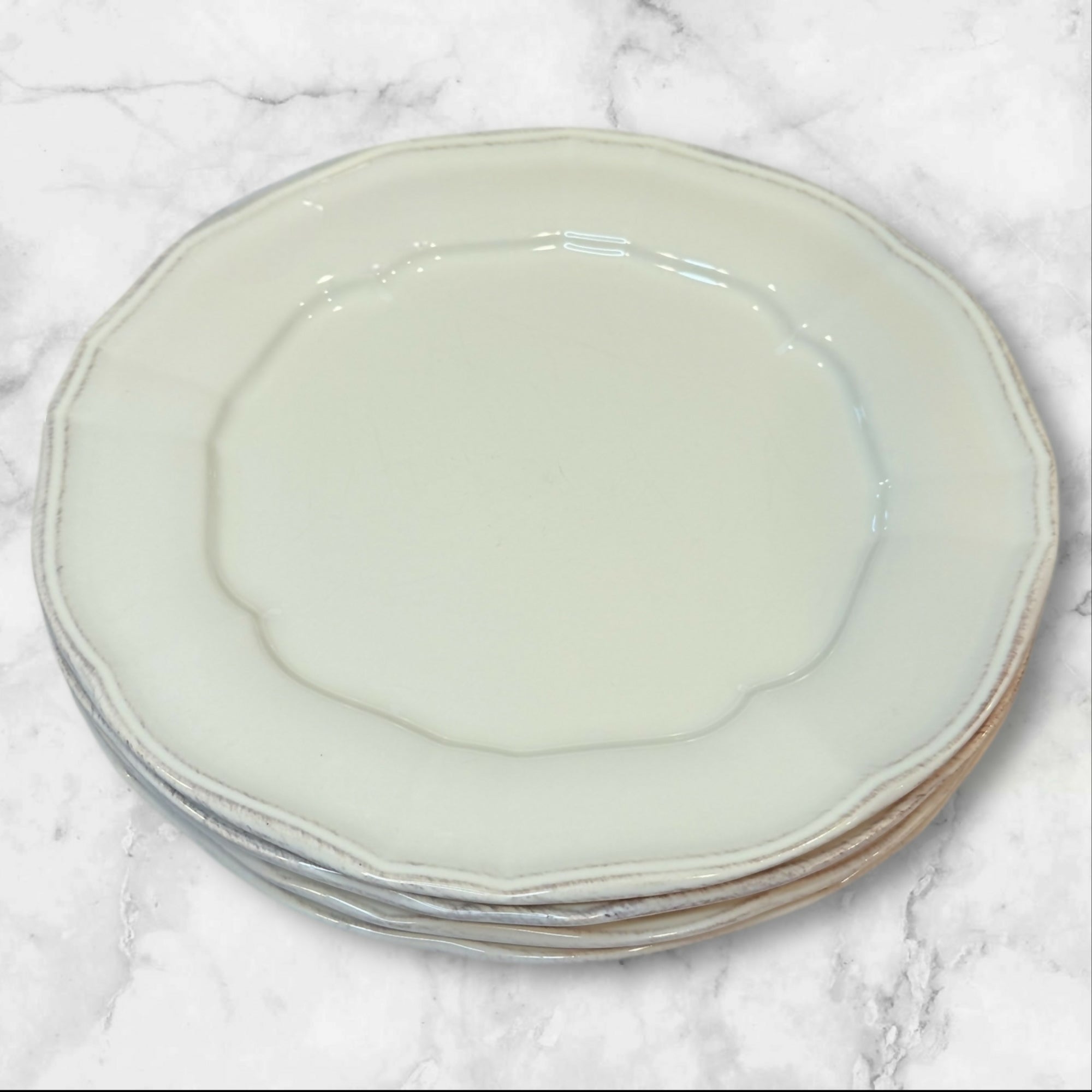 Noble Excellence Toscano Cream Dinner Plates | Set of 4 | Great Condition