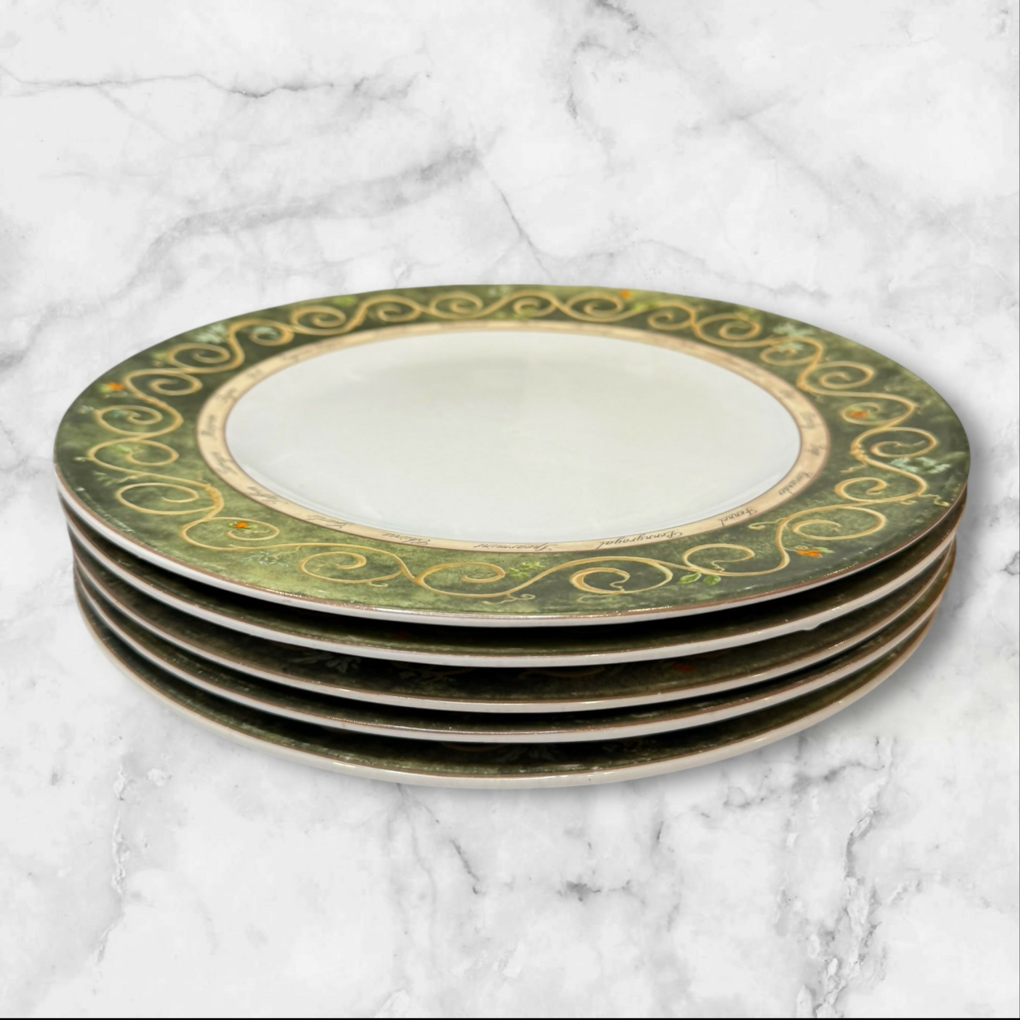 American Atelier Bouquet Garni Dinner Plates | Set of 5 | Great Condition