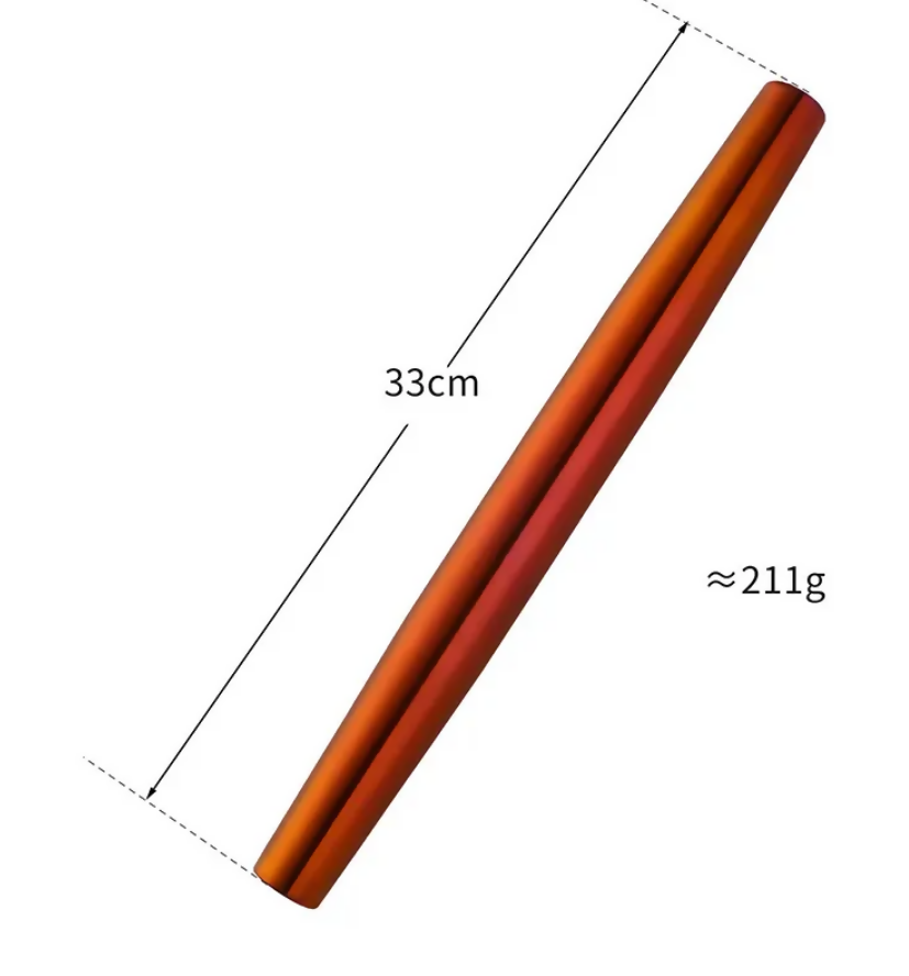 Anygleam Red Rainbow Stainless Steel Rolling Pin – 1 Pc Professional Buffet & Restaurant Kitchenware