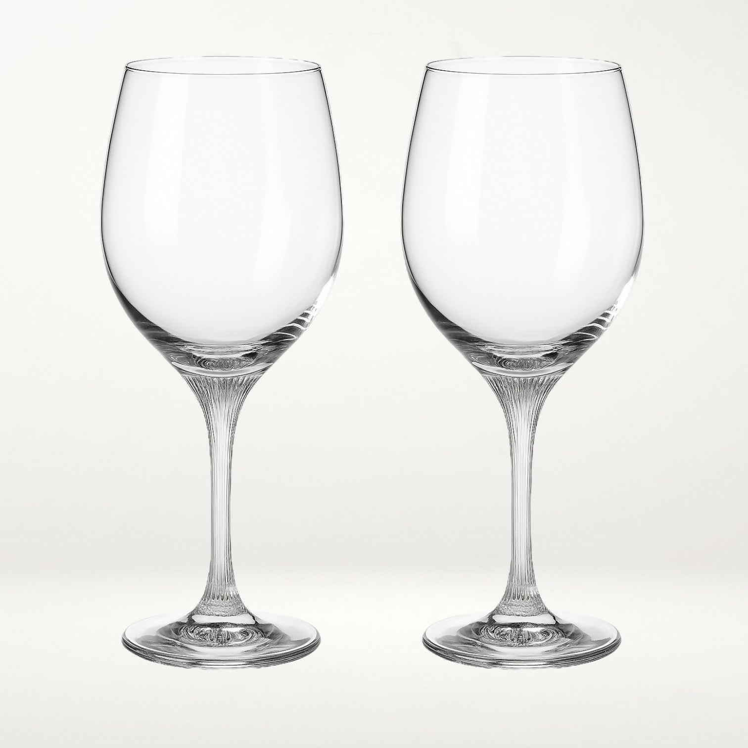 Twisted Stem Crystal Wine Glasses | Set of 2 | Excellent Condition
