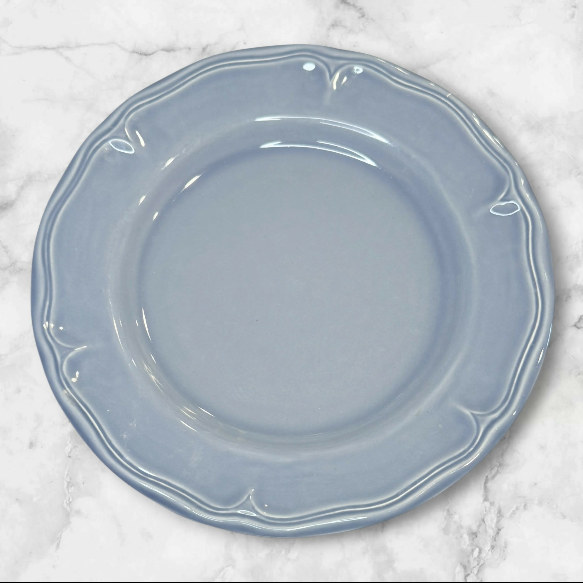 Vintage Varages France Dinner Plates | Set of 4 | Blue | Good Condition