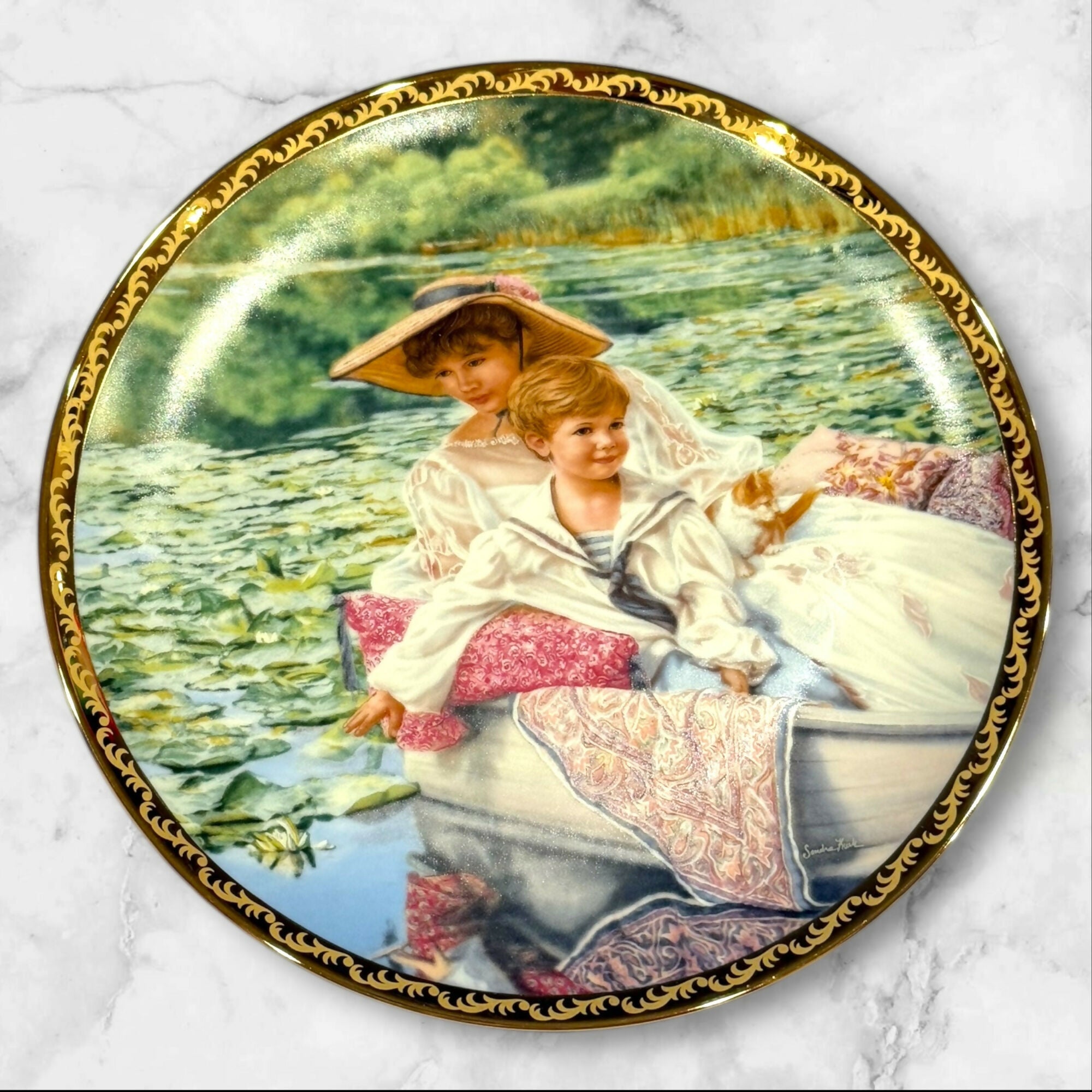 Reco Reflection of Love Collector Plate | Sandra Kuck 1990 | Mother’s Day | Exc